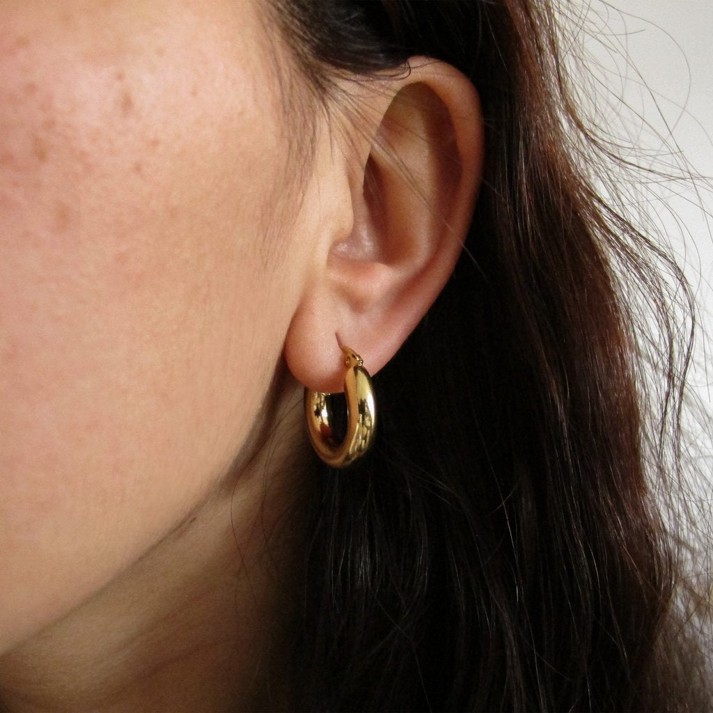 Gold waterproof earrings