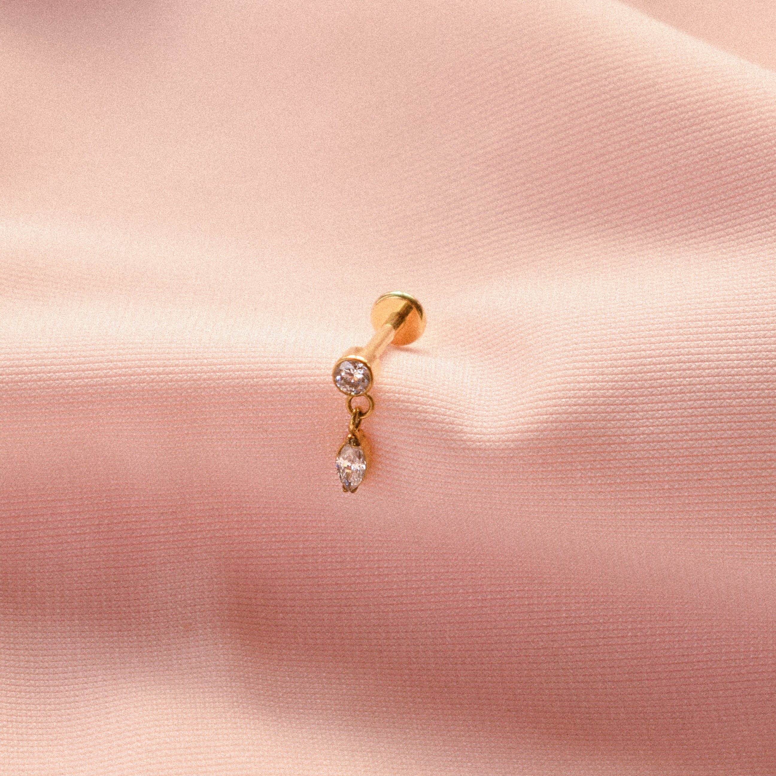 “Sarai” Tiny Cubic Zirconia Dangle Earring