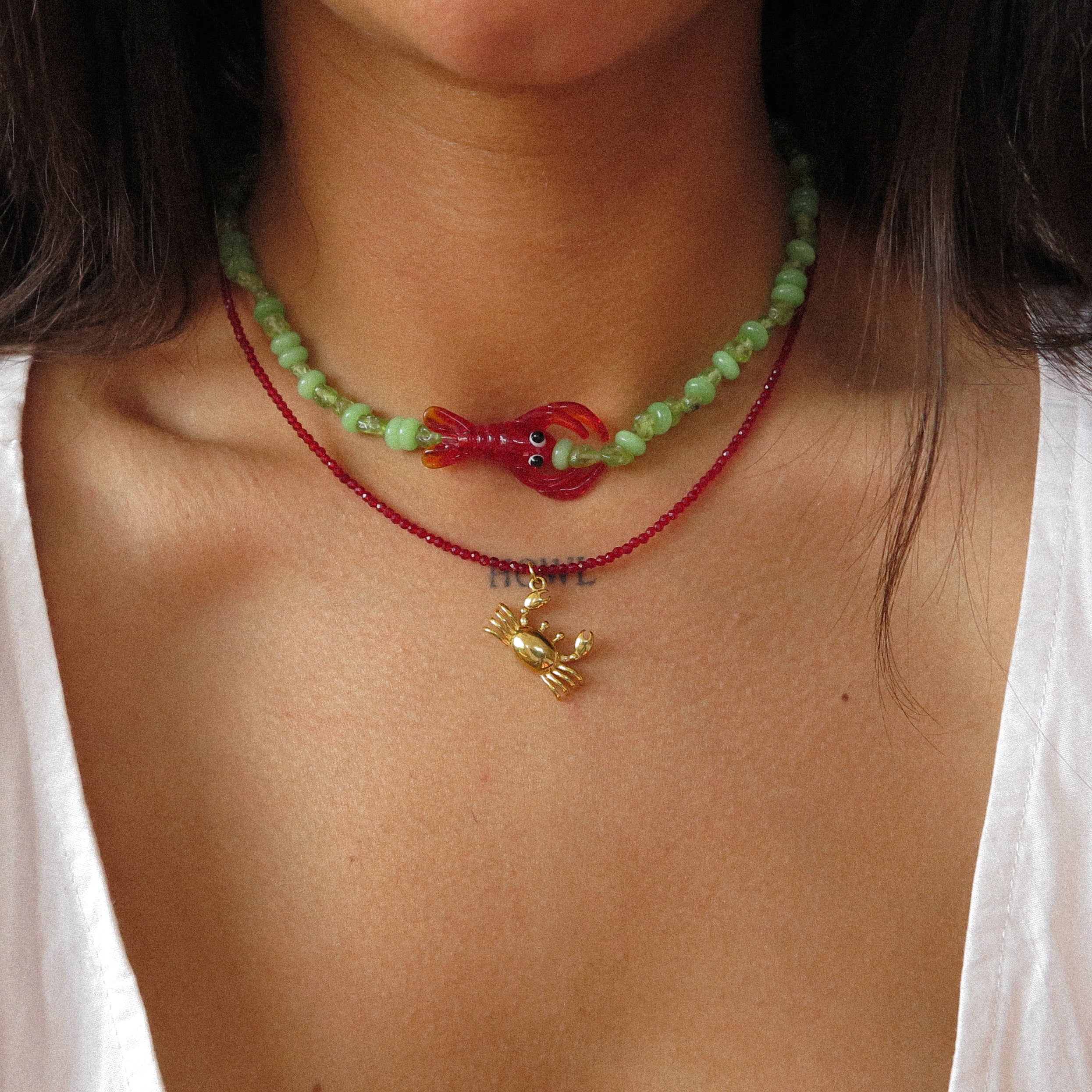 "Carmine" Lobster Necklace