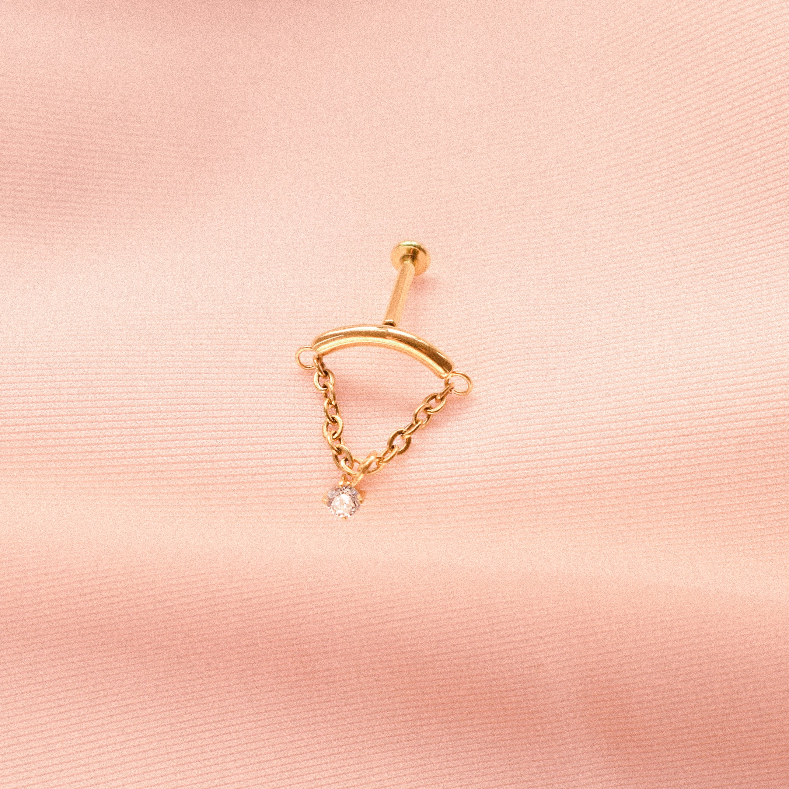 “Mikayla” Tiny Floating Helix Earring