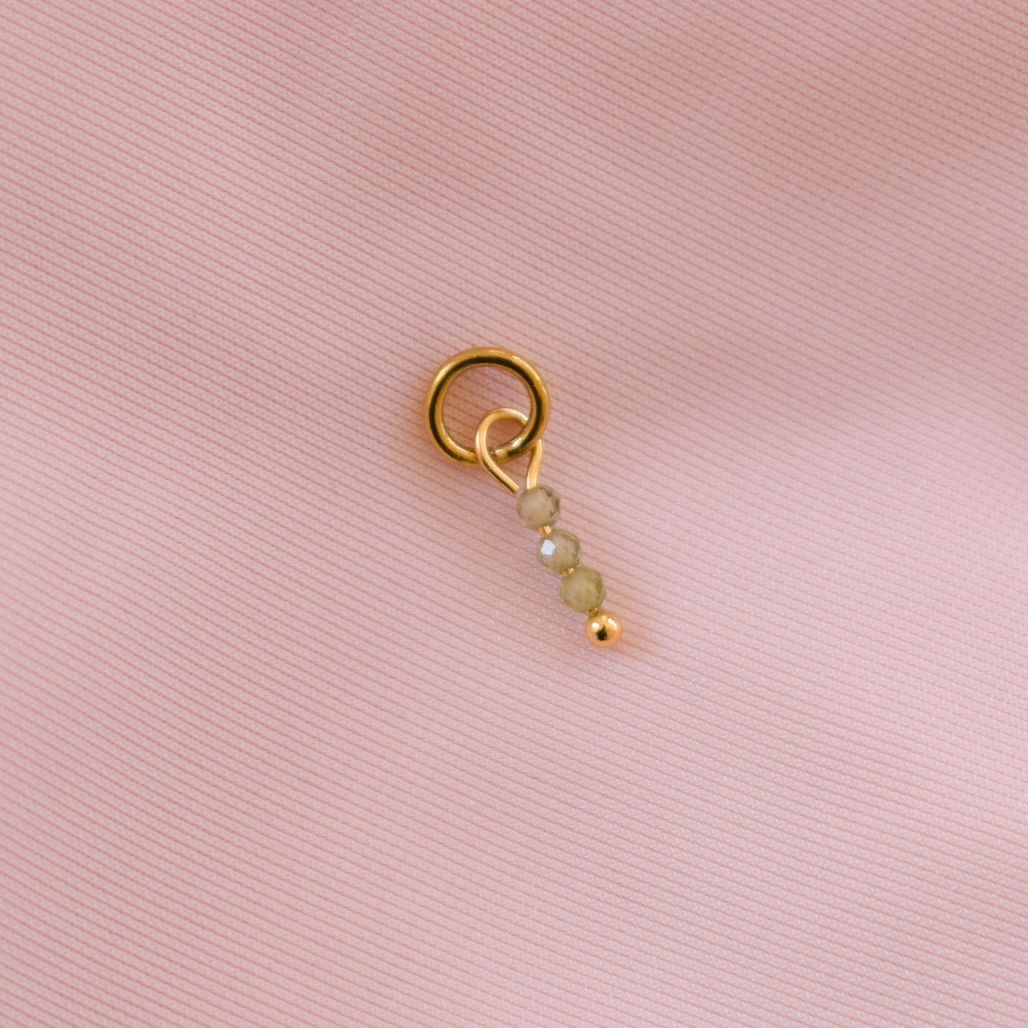 Green Faceted Glass Bead Charm