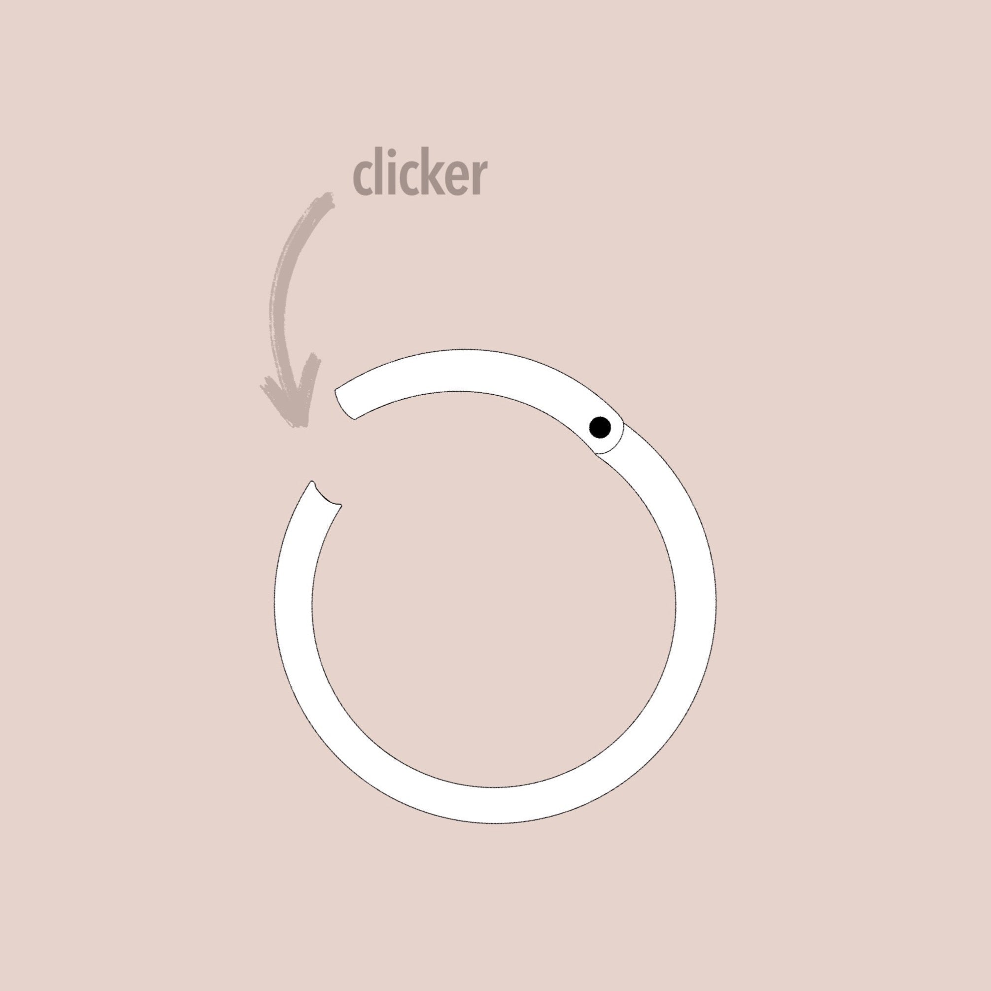 “Raven” Spike Click Hinged Hoop Ring