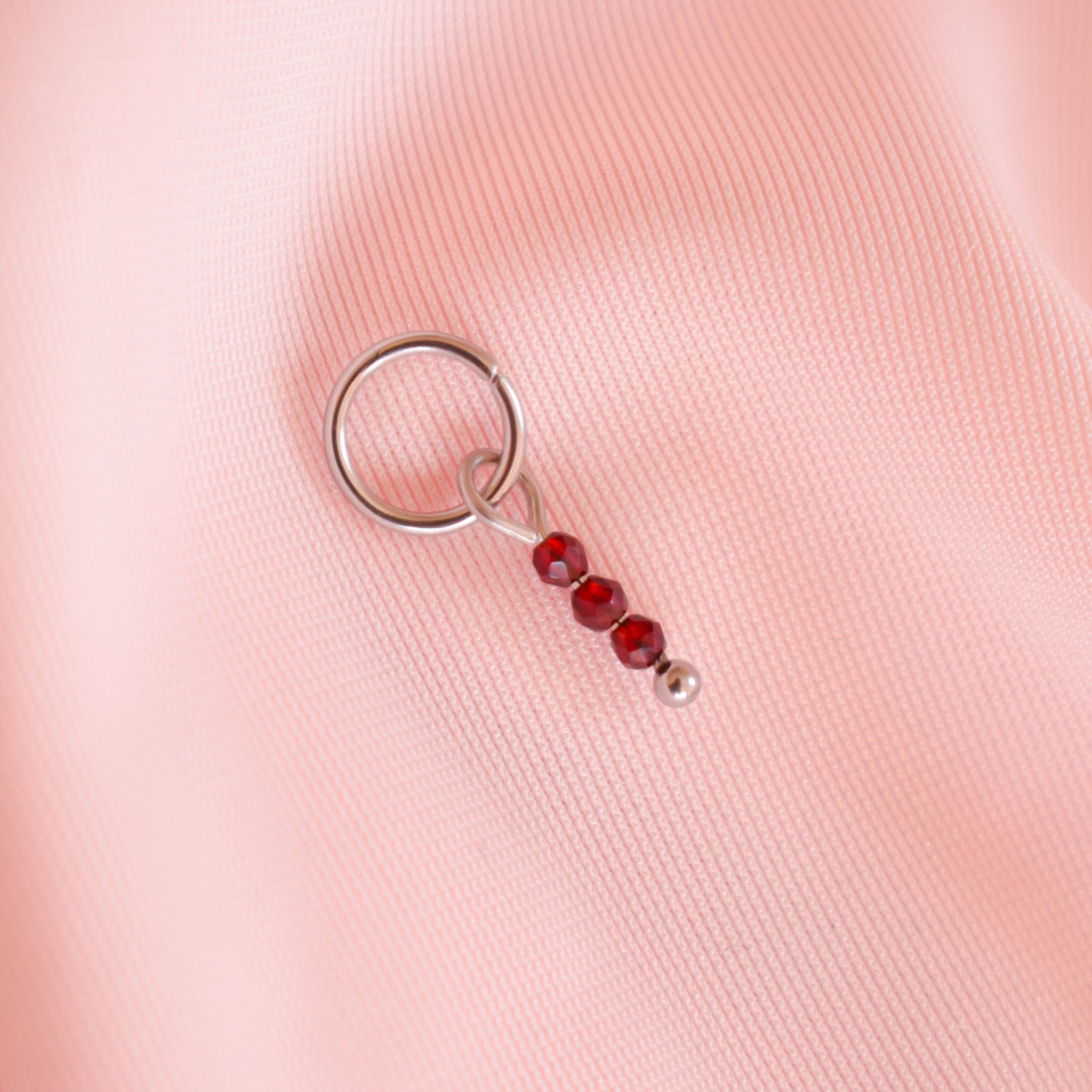 Red Faceted Glass Bead Charm