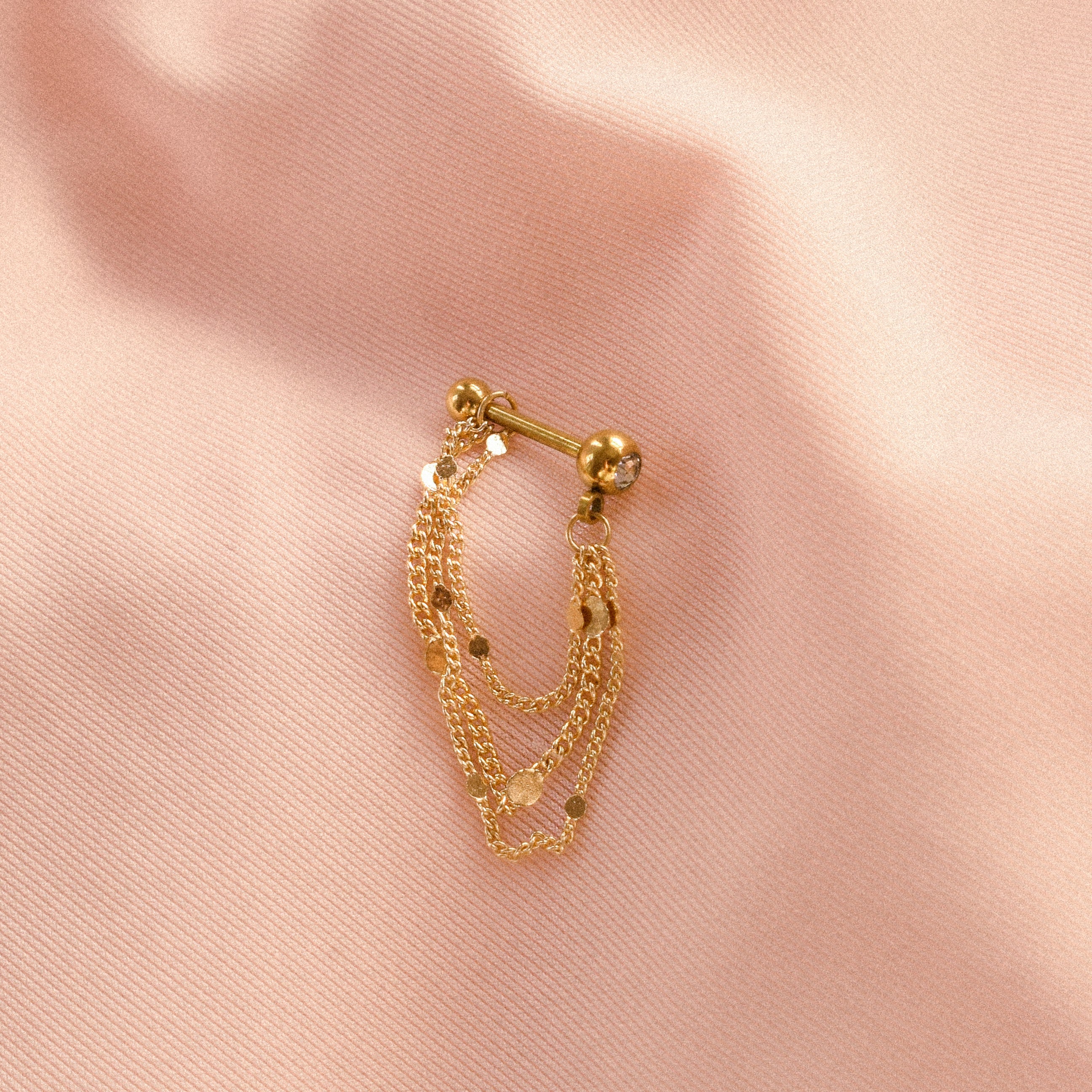 “Rosario” Tiny Chain Earring