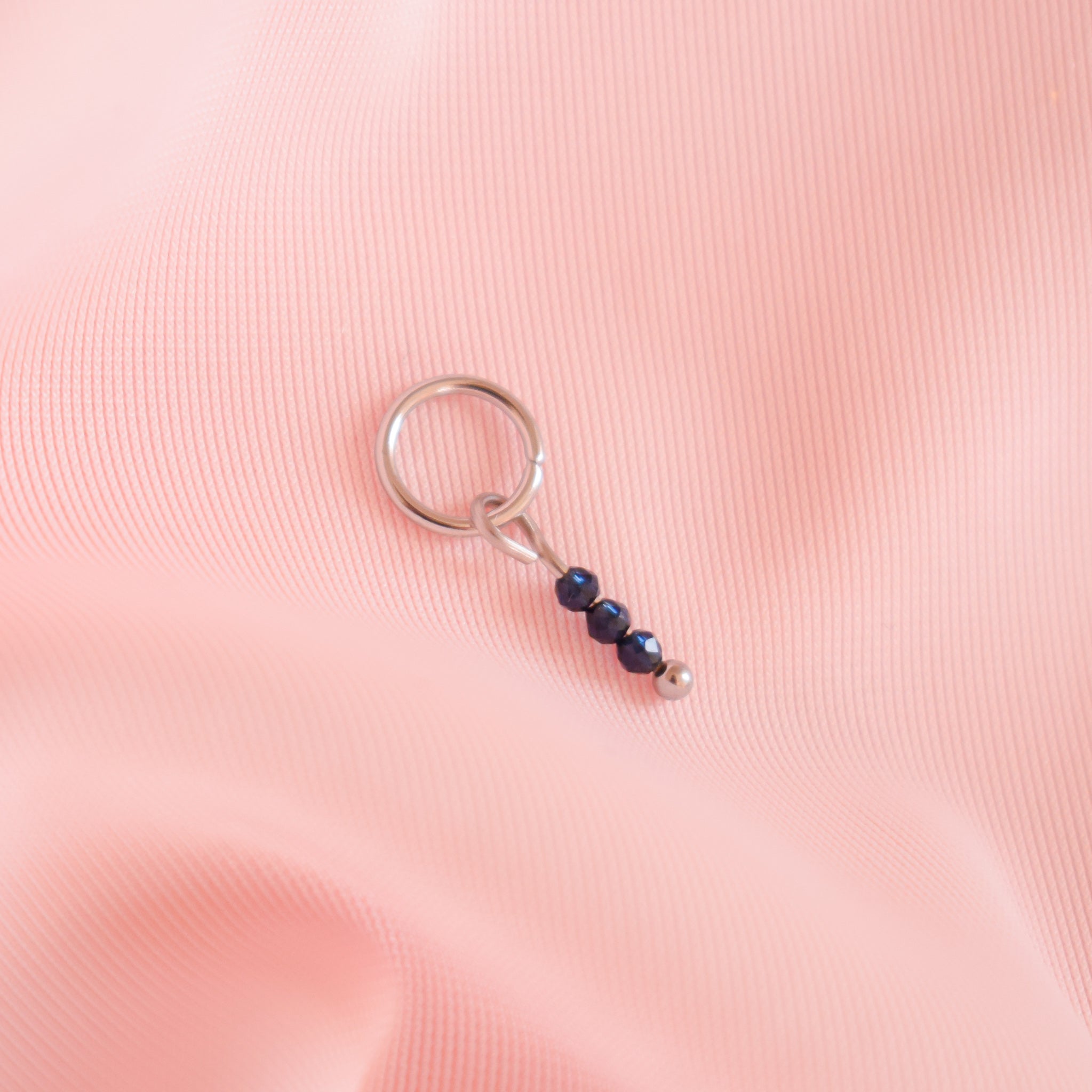 Blue Faceted Glass Bead Charm