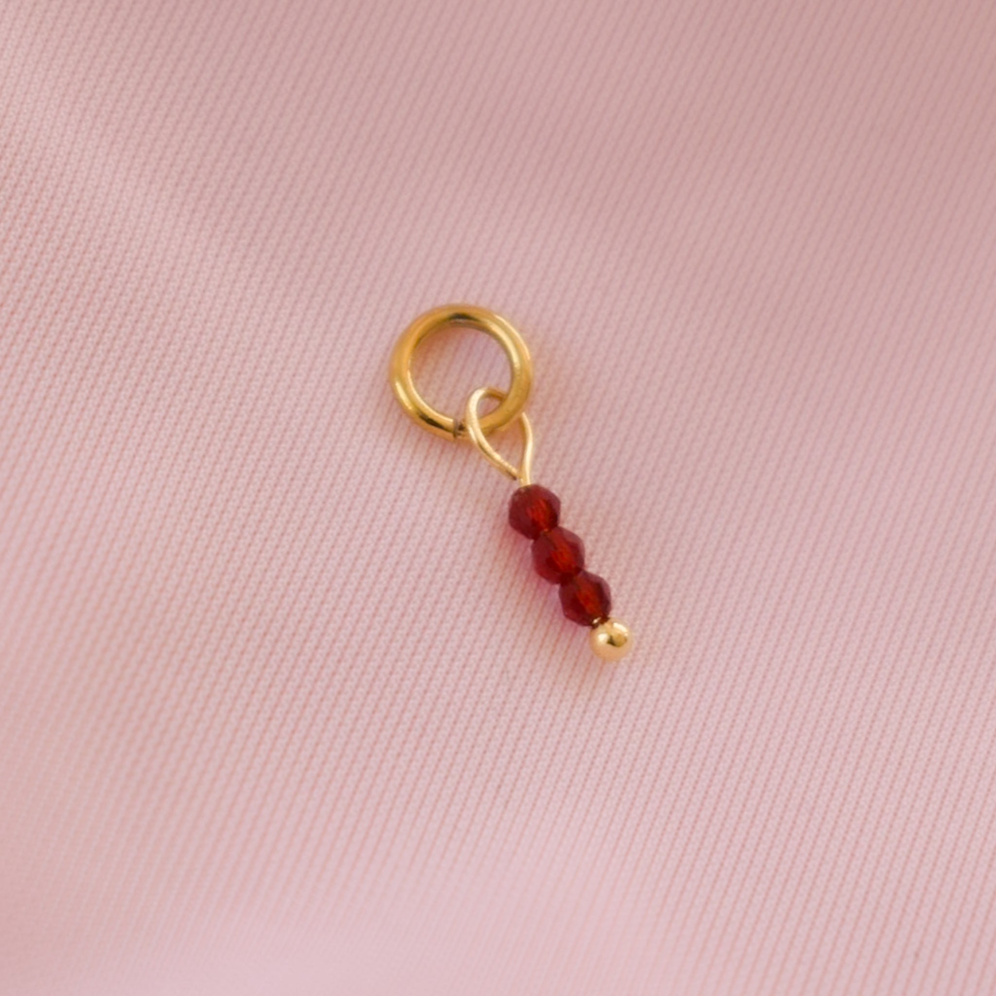 Red Faceted Glass Bead Charm