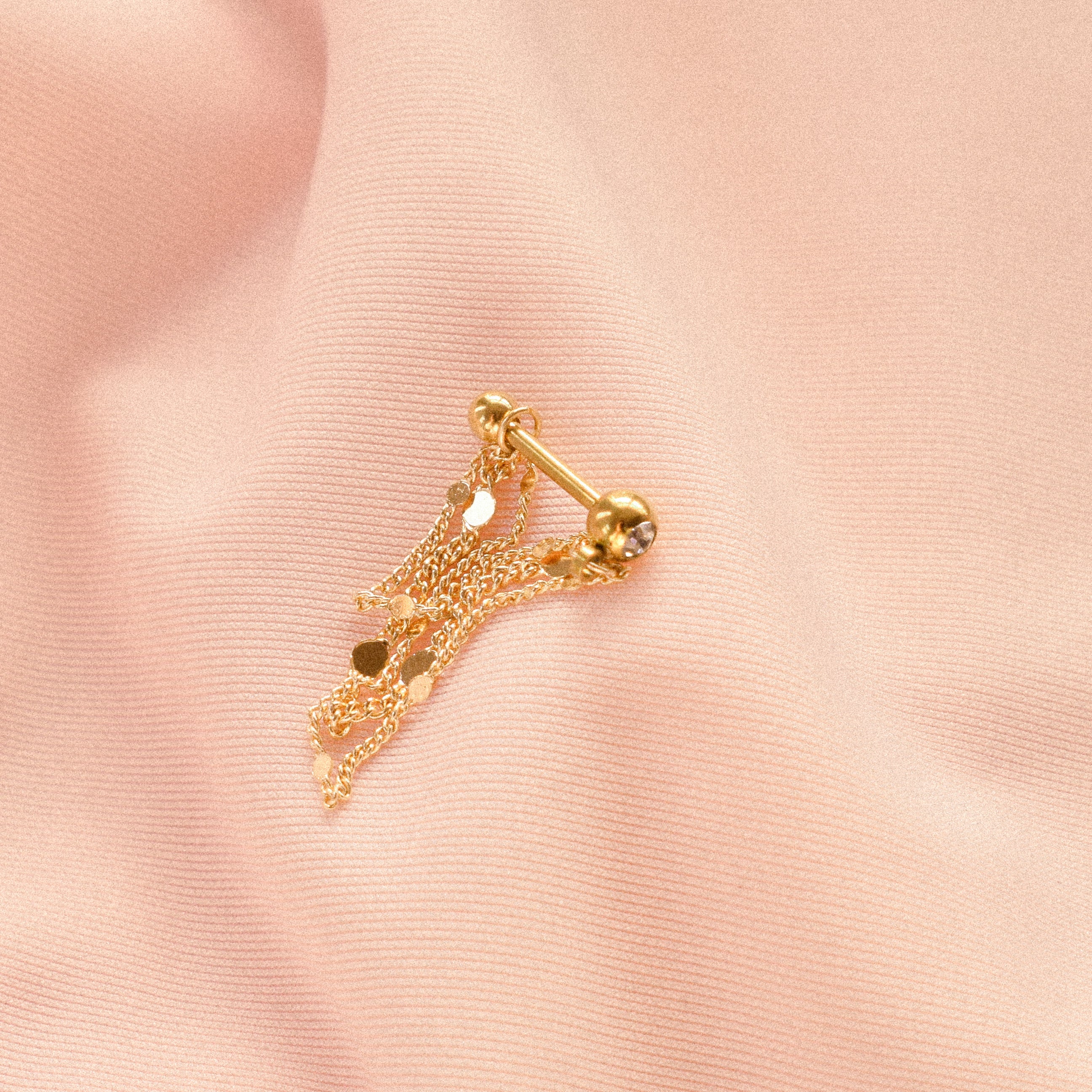 “Rosario” Tiny Chain Earring
