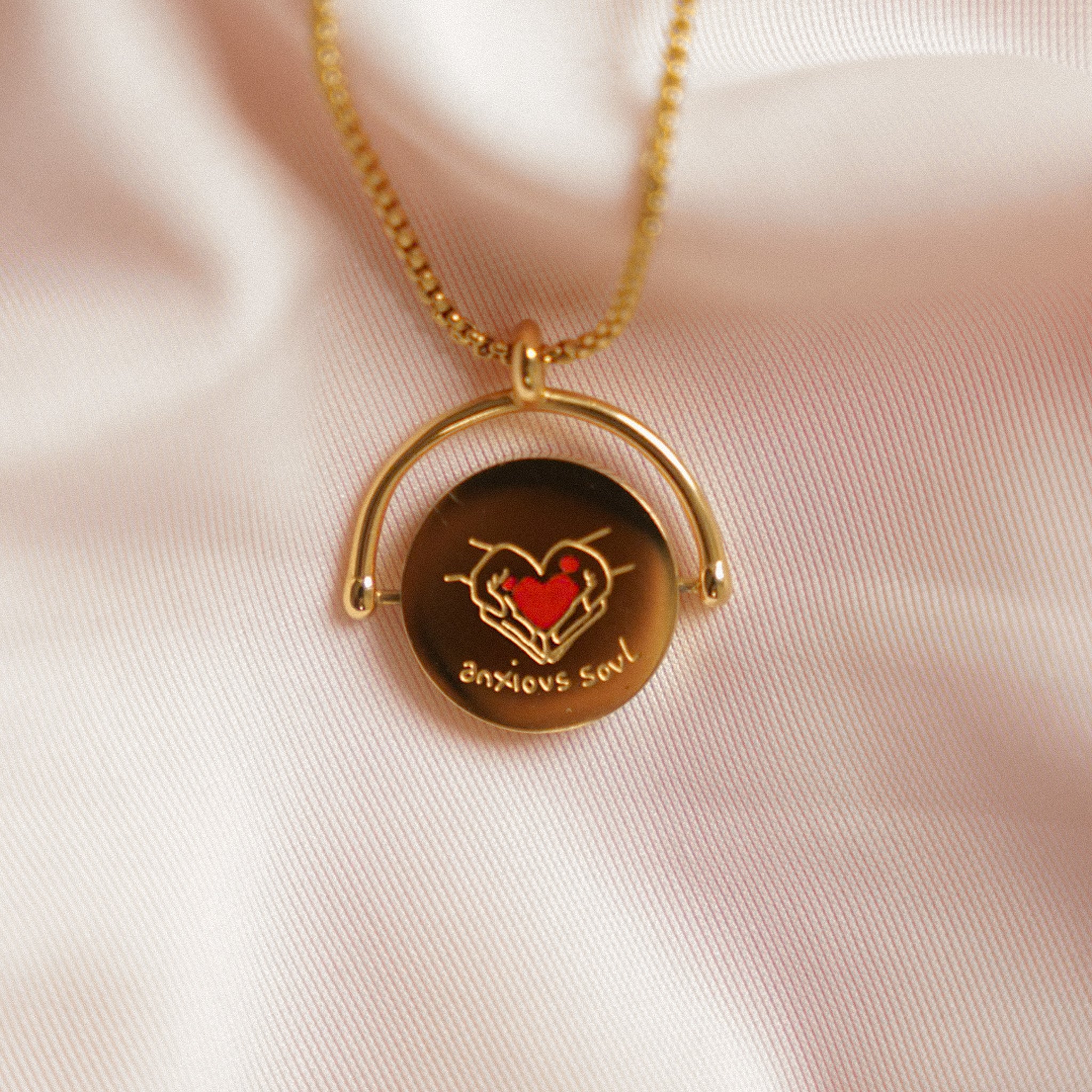 "Kind Heart, Anxious Soul" Fidget Necklace