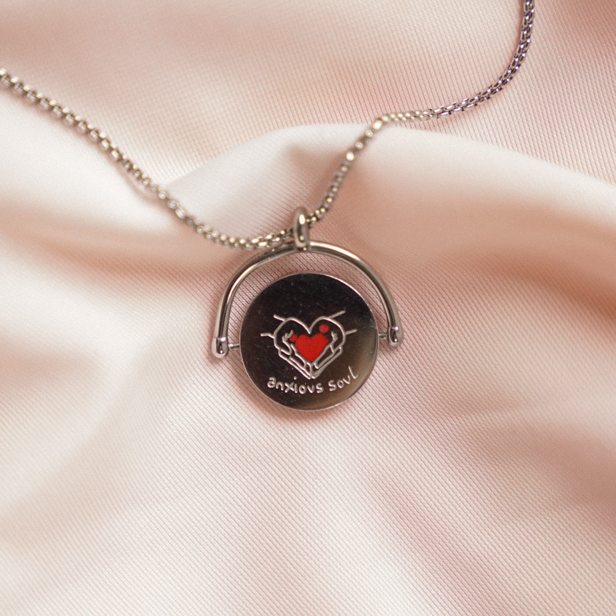 "Kind Heart, Anxious Soul" Fidget Necklace