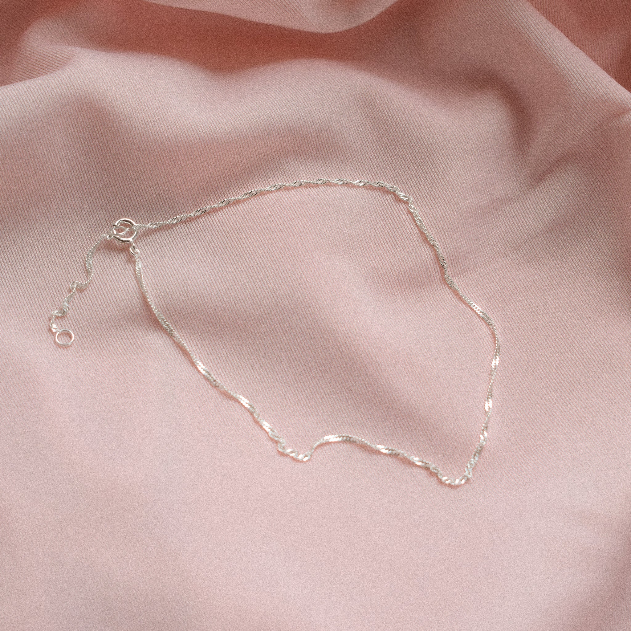 "Tess" Sterling Silver Twisted Anklet