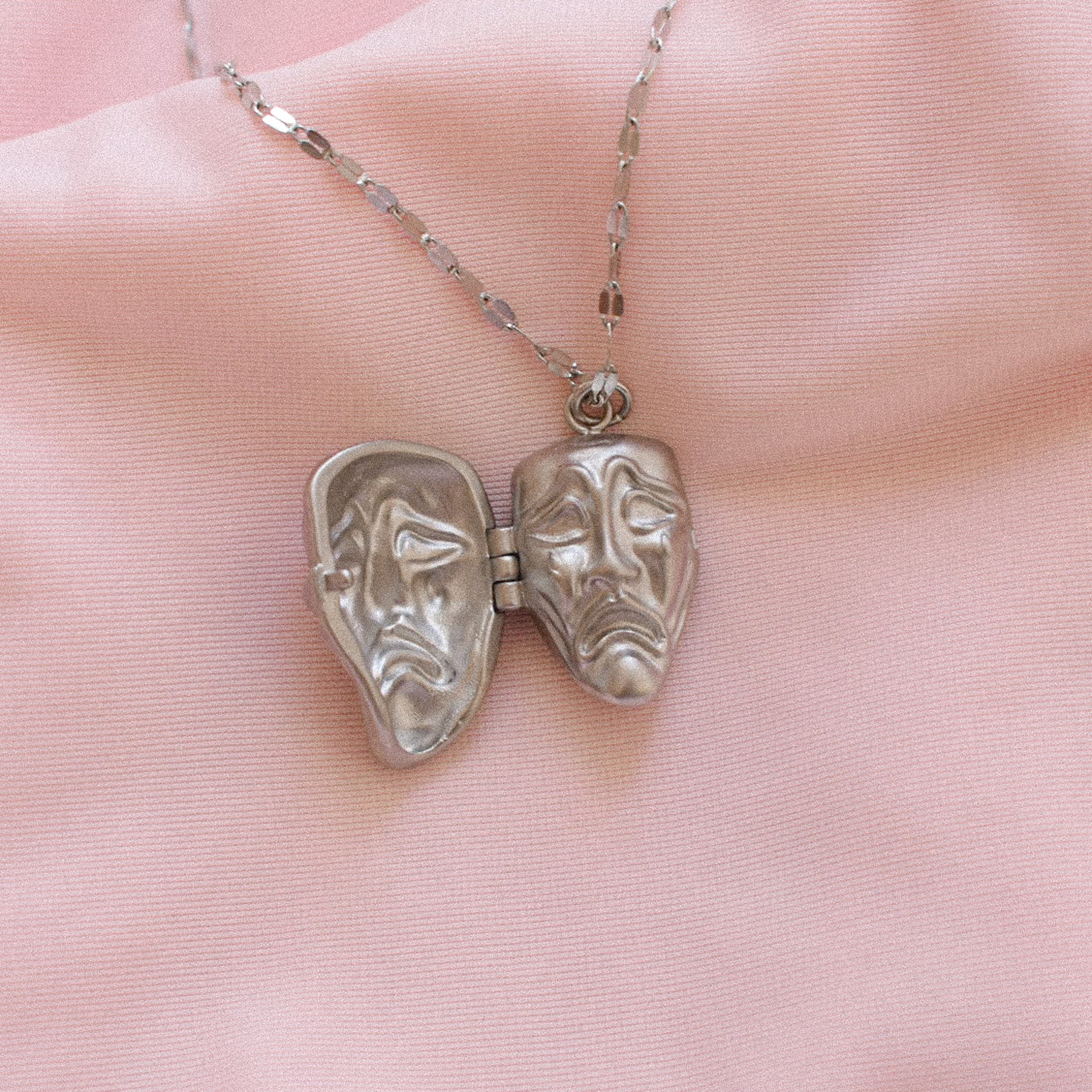 "Live, Laugh, Mask" Locket Necklace
