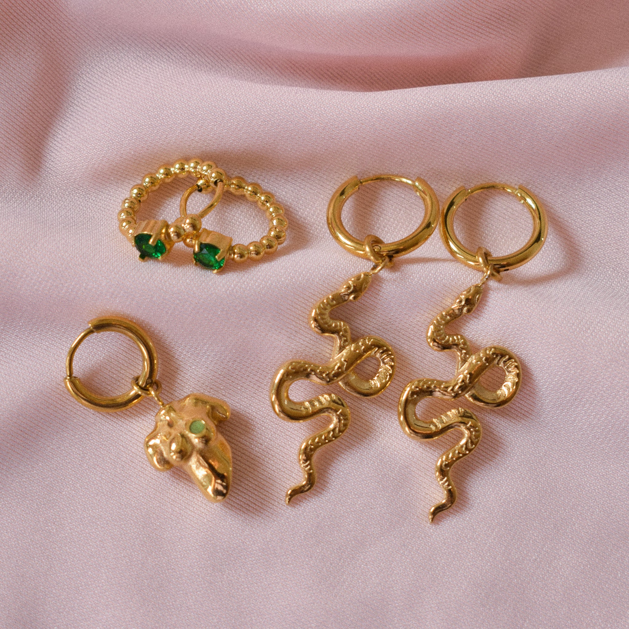 "Warning: Snakes" Earring Set