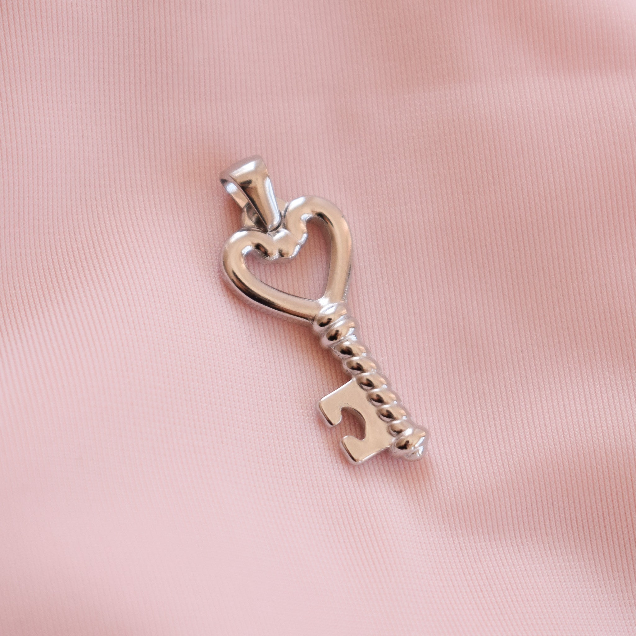 Heart Key Charm