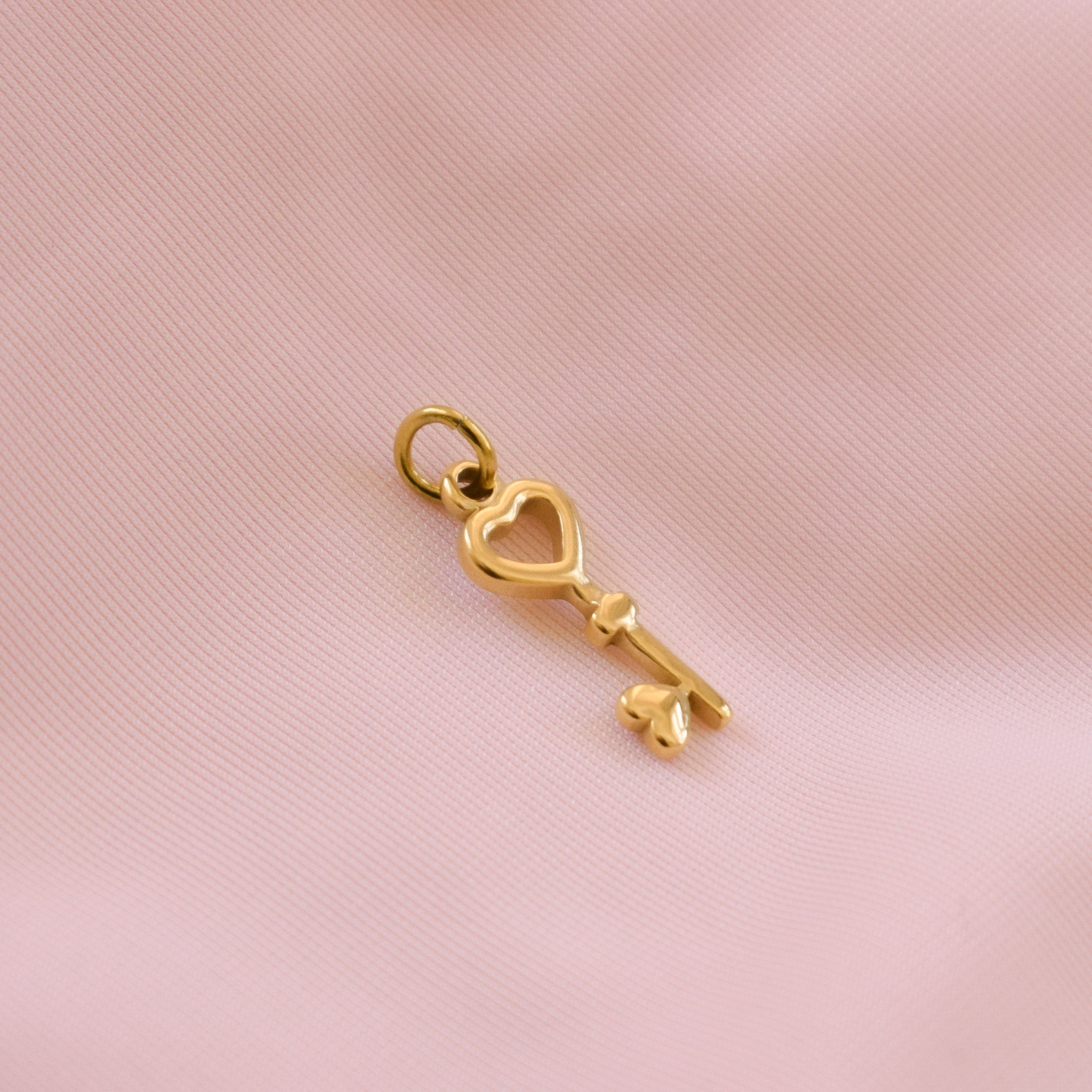 Heart Key Charm