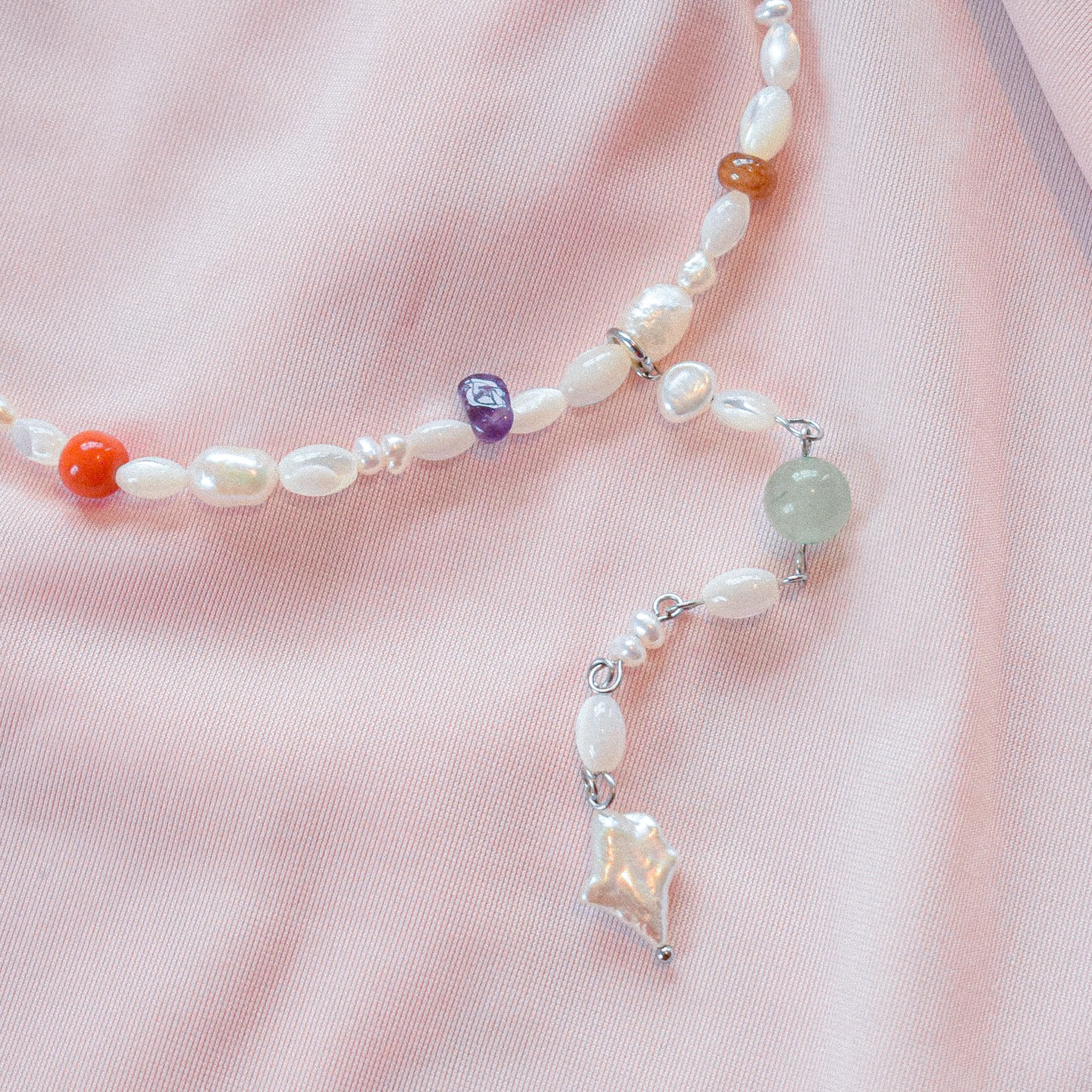 "Beverly" Pearl Lariat Necklace