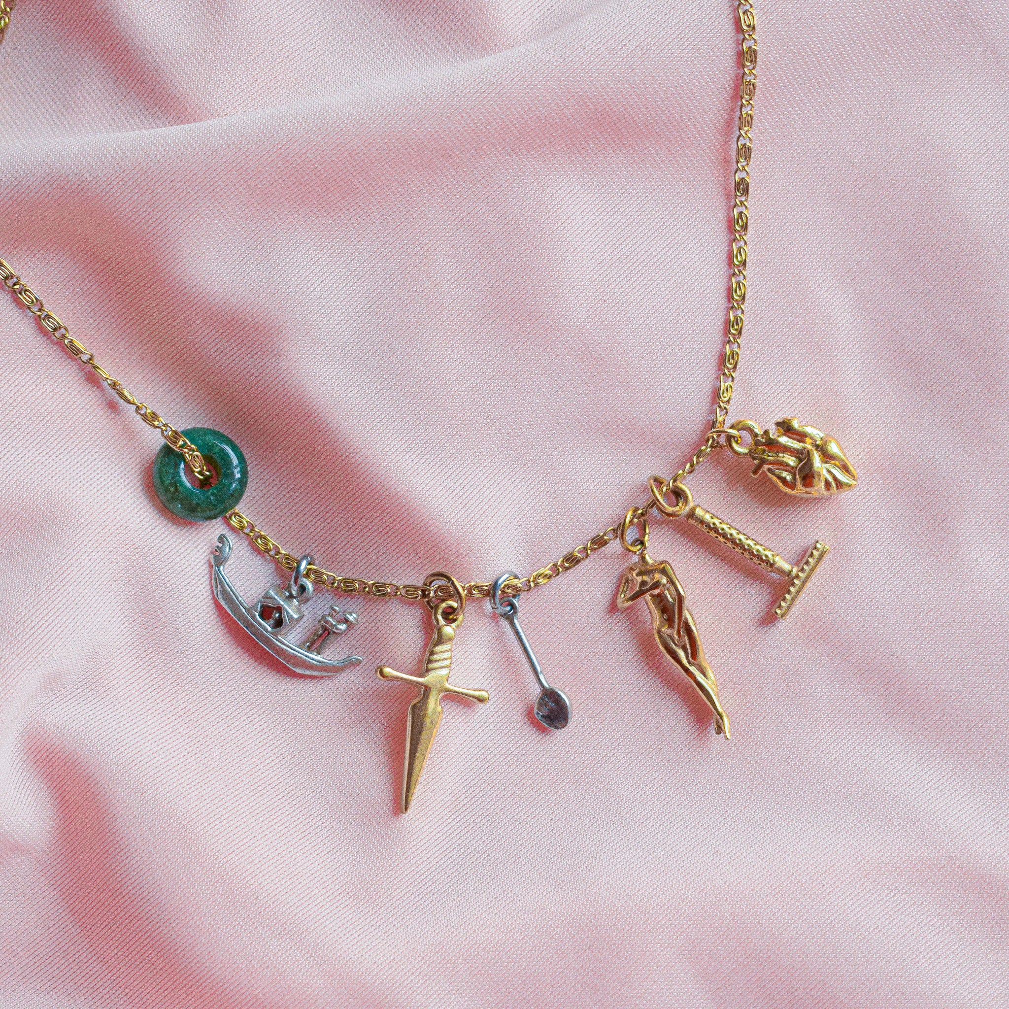 "Agnes" Vintage Charm Necklace