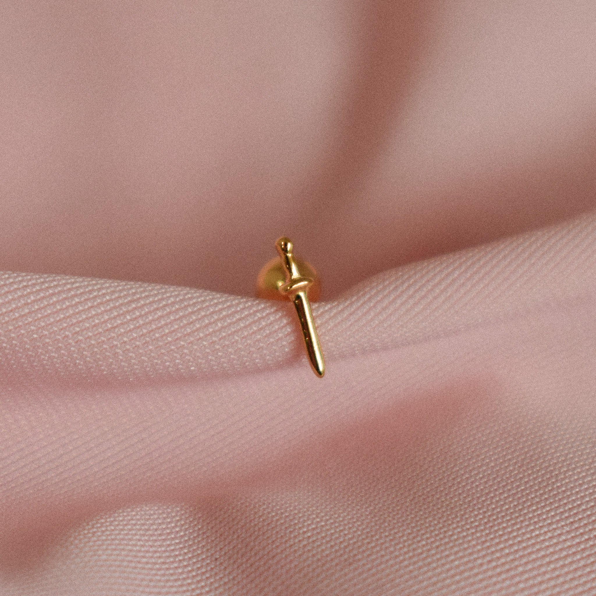 "Backstabber" Tiny Sterling Silver Dagger Earring