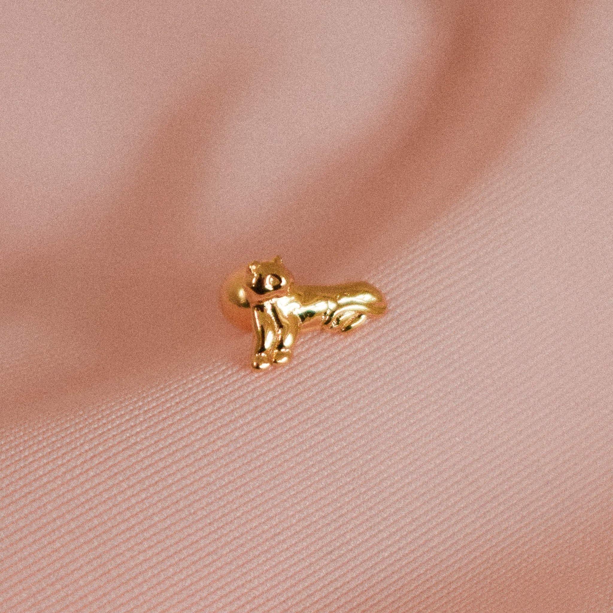 "Tiger" Tiny Sterling Silver Tiger Earring