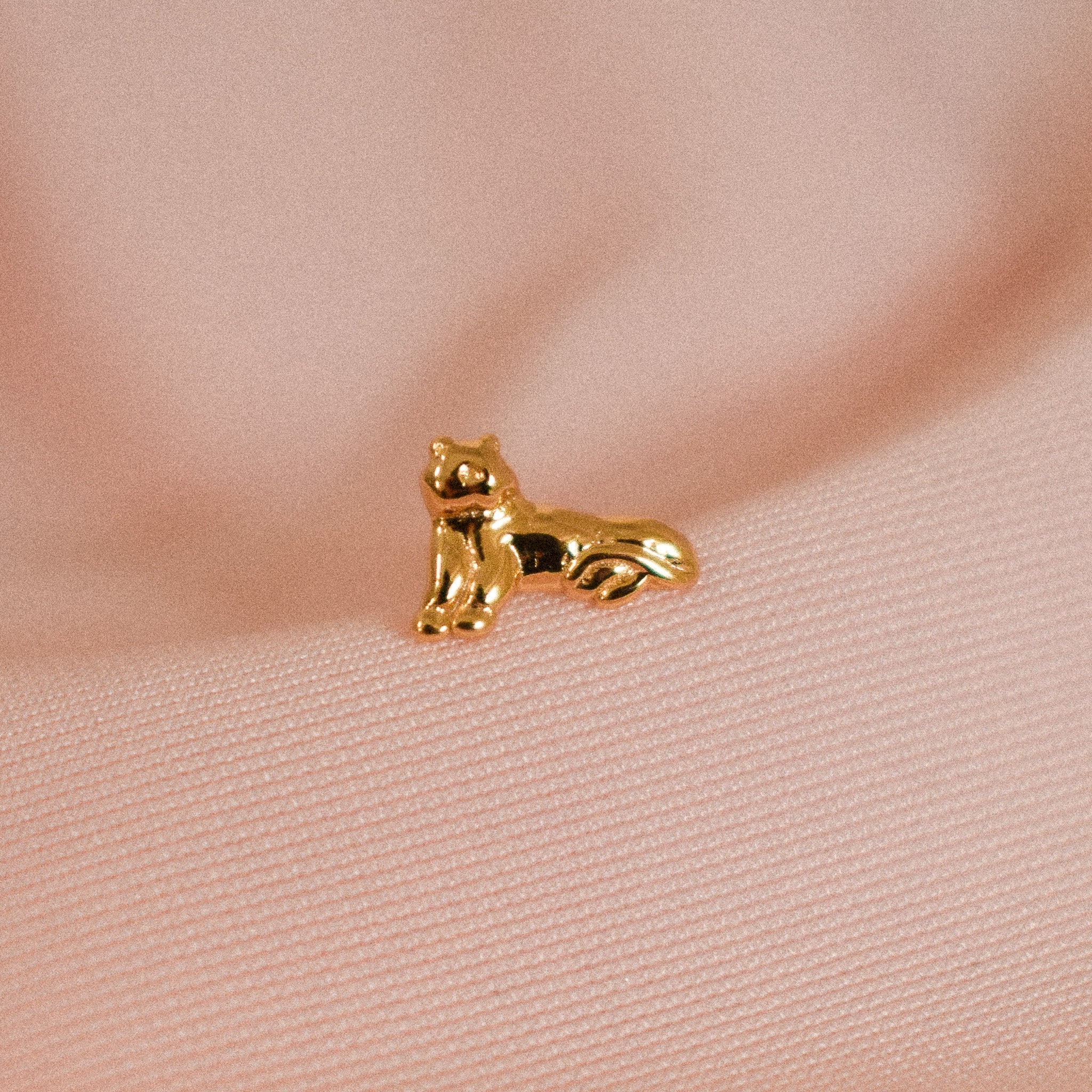 "Tiger" Tiny Sterling Silver Tiger Earring