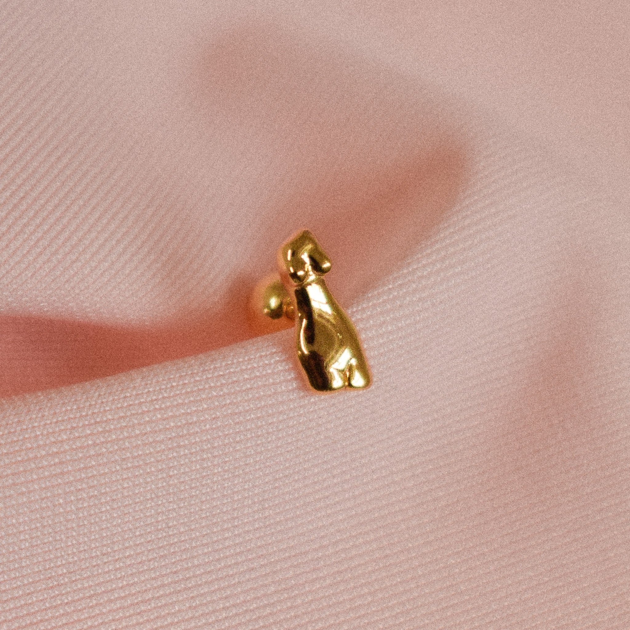 "Woman" Tiny Sterling Silver Abstract Body Earring