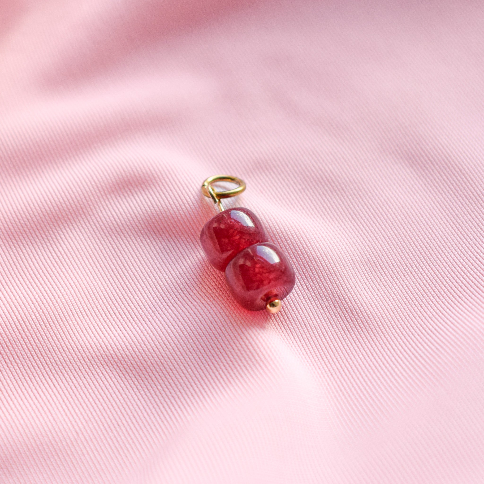 Red Glass Bead Charm