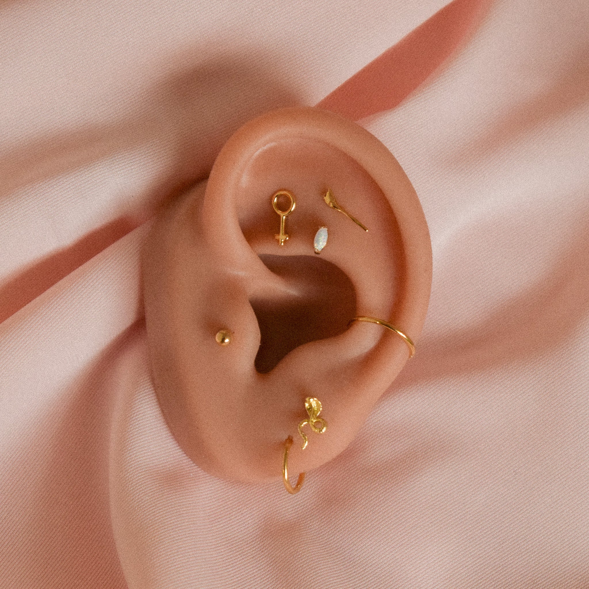 "Feminine" Tiny Sterling Silver Female Symbol Earring