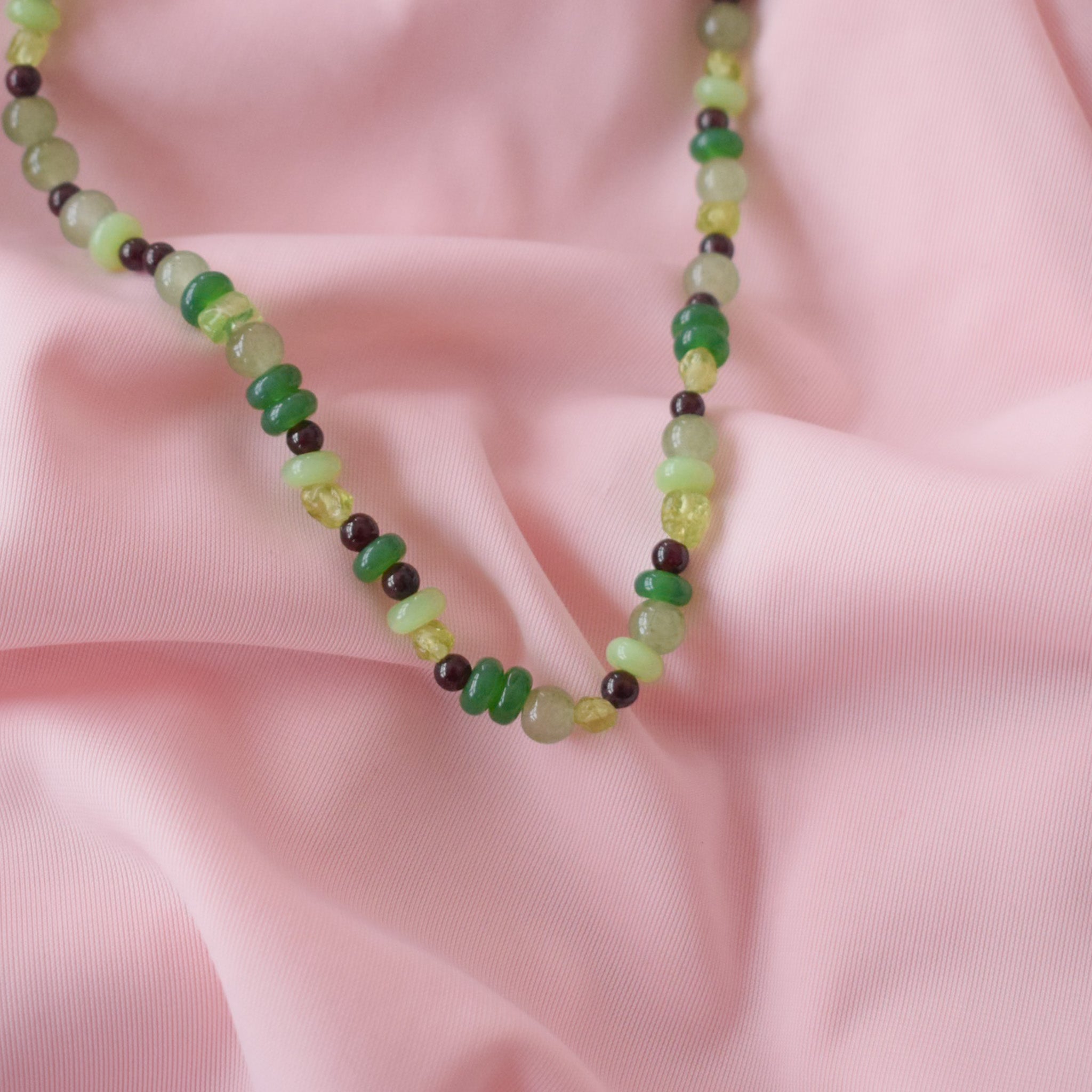 "Sybil" Green Stone Necklace
