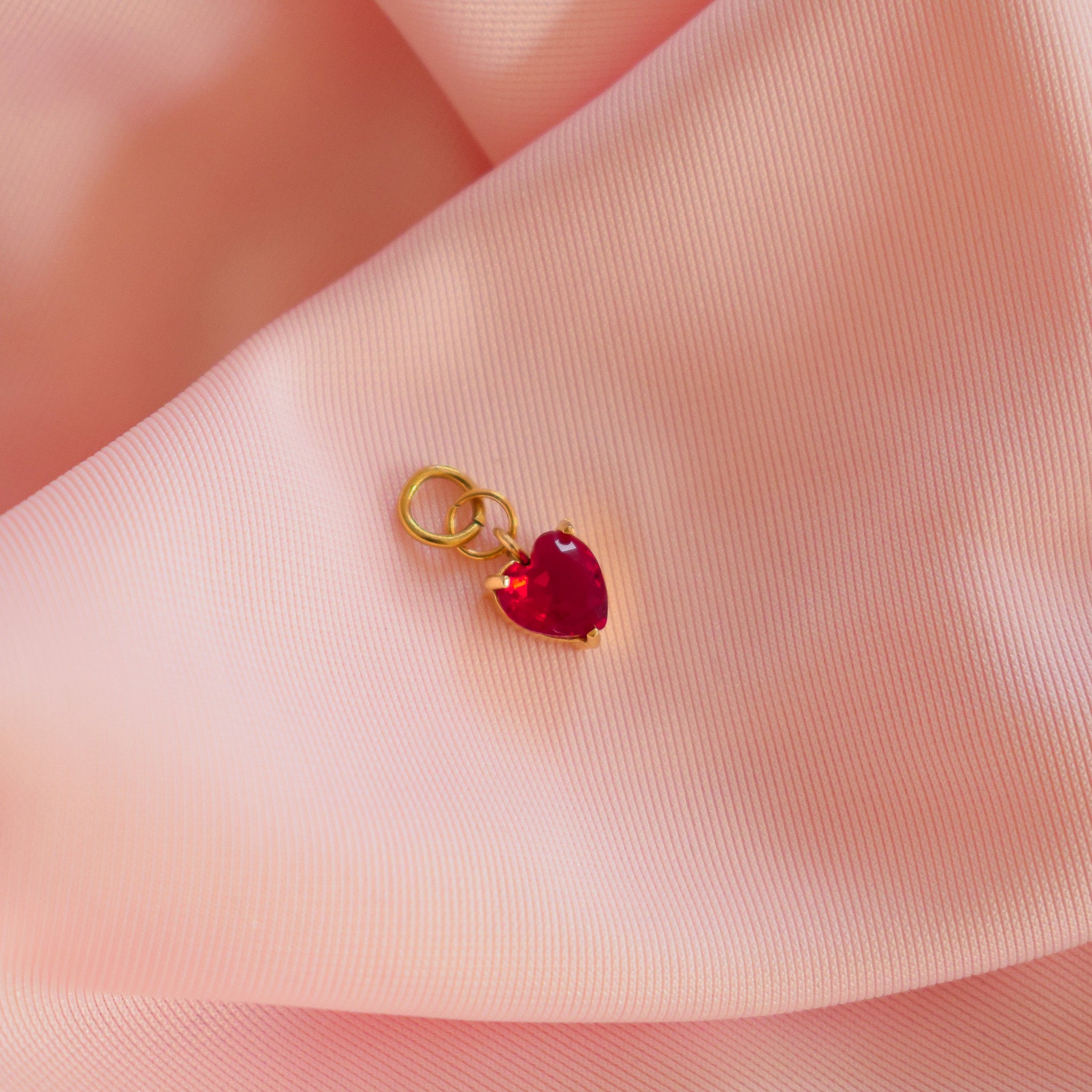 Tiny Red Heart Charm