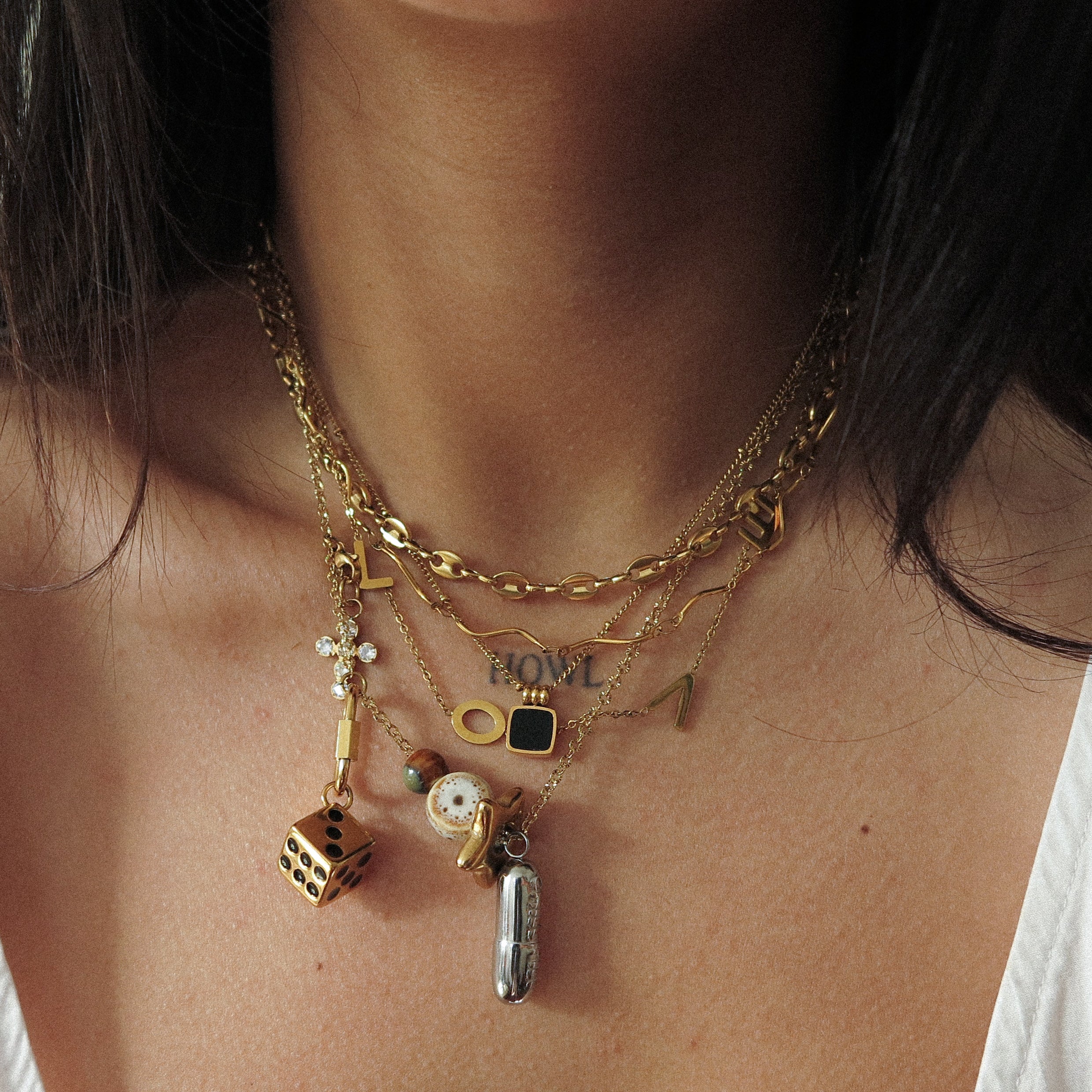 “Elle” Carabiner Charm Necklace