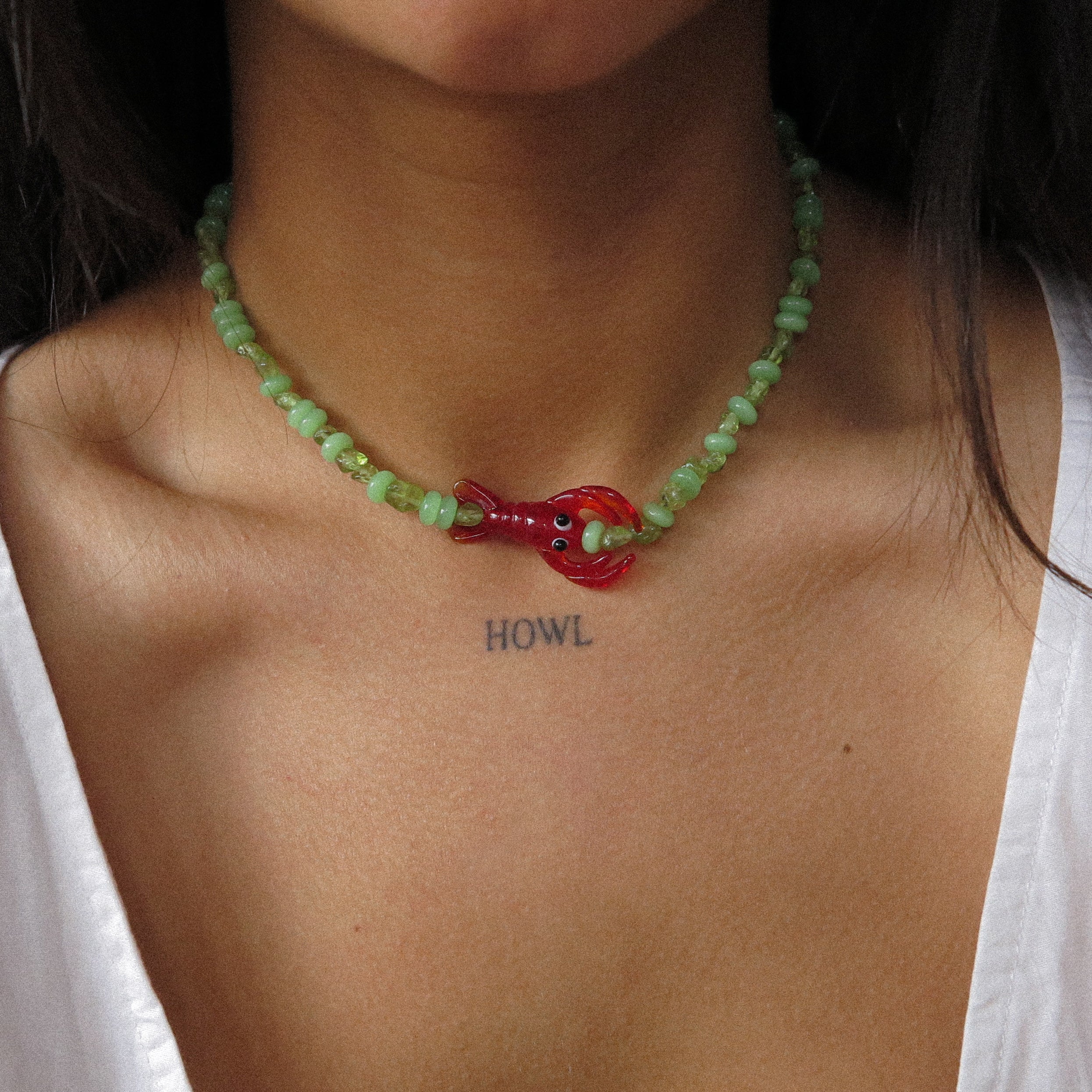 "Carmine" Lobster Necklace