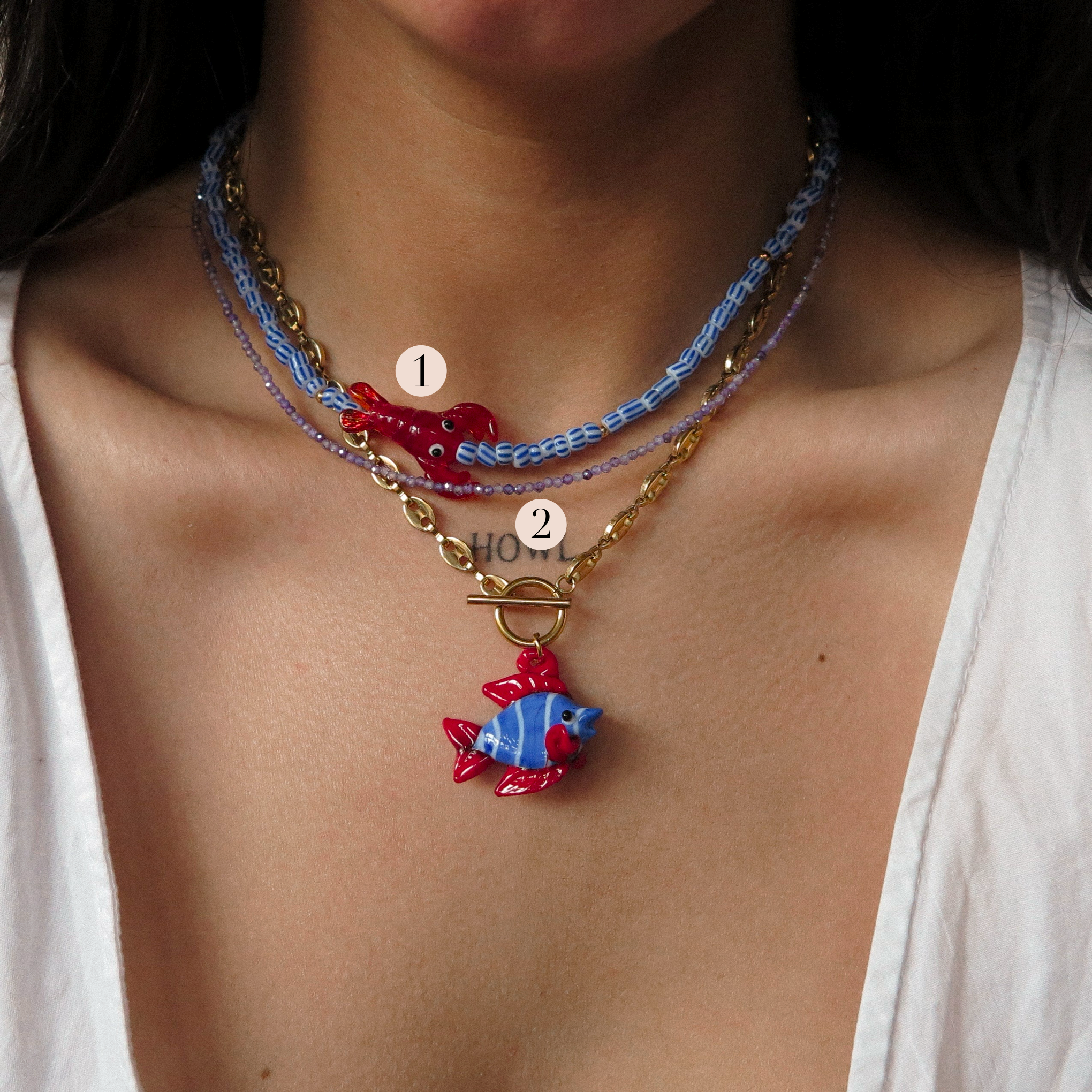 "Coral” Tiny Beaded Chain