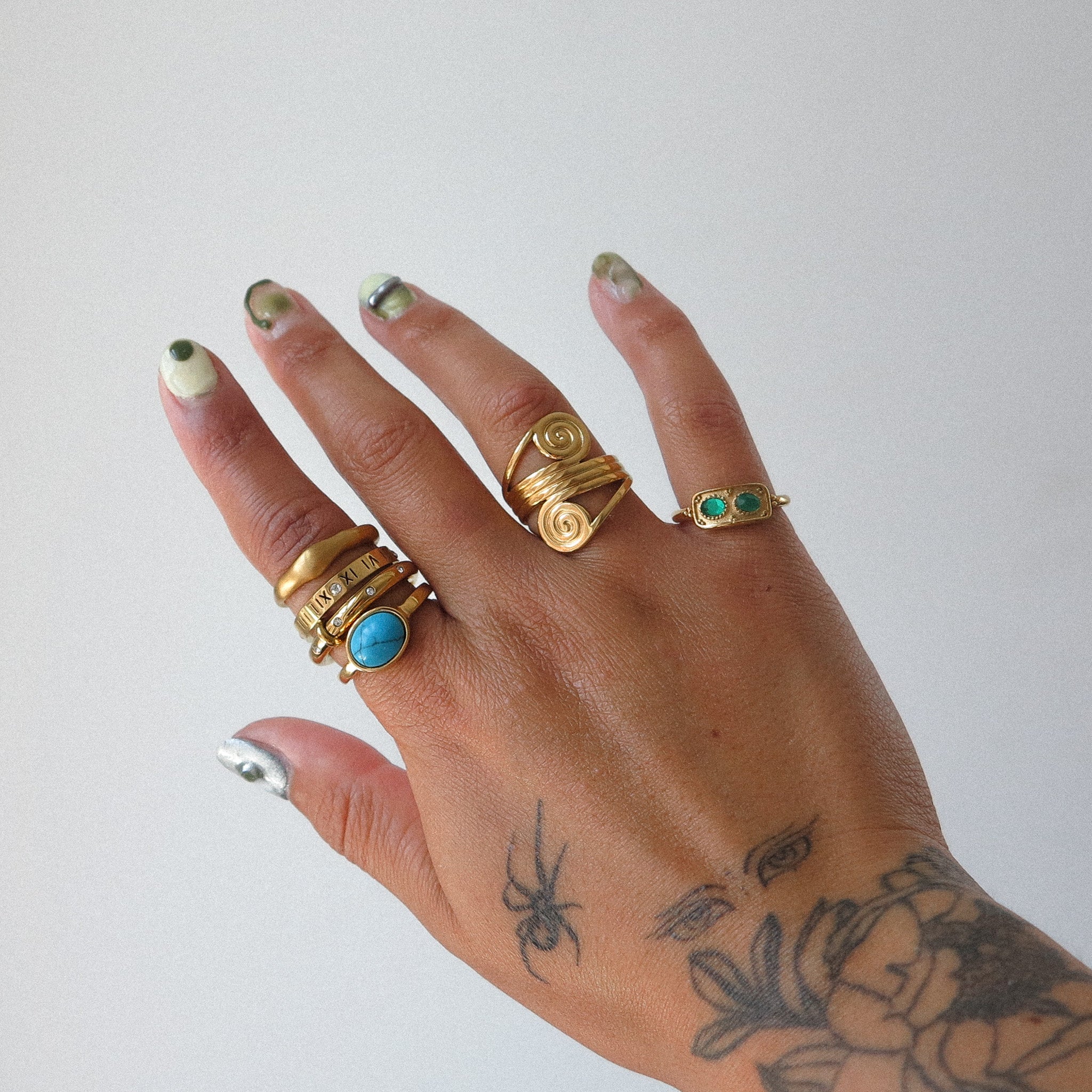 "Fern" Adjustable Spiral Ring
