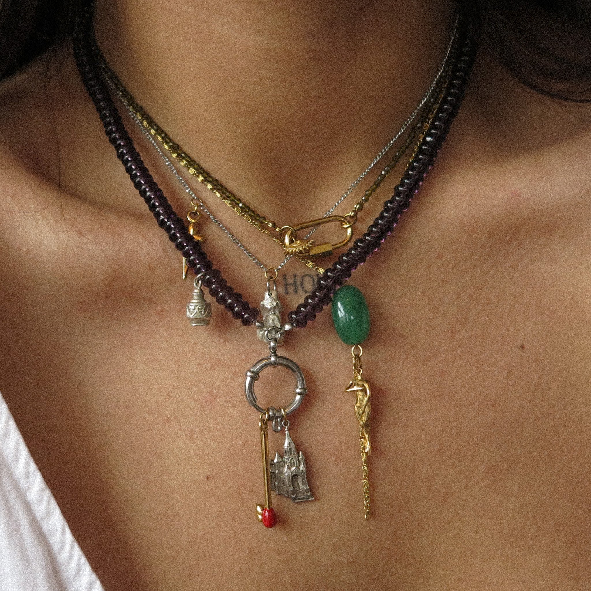 "Opal" Adjustable Beaded Necklace