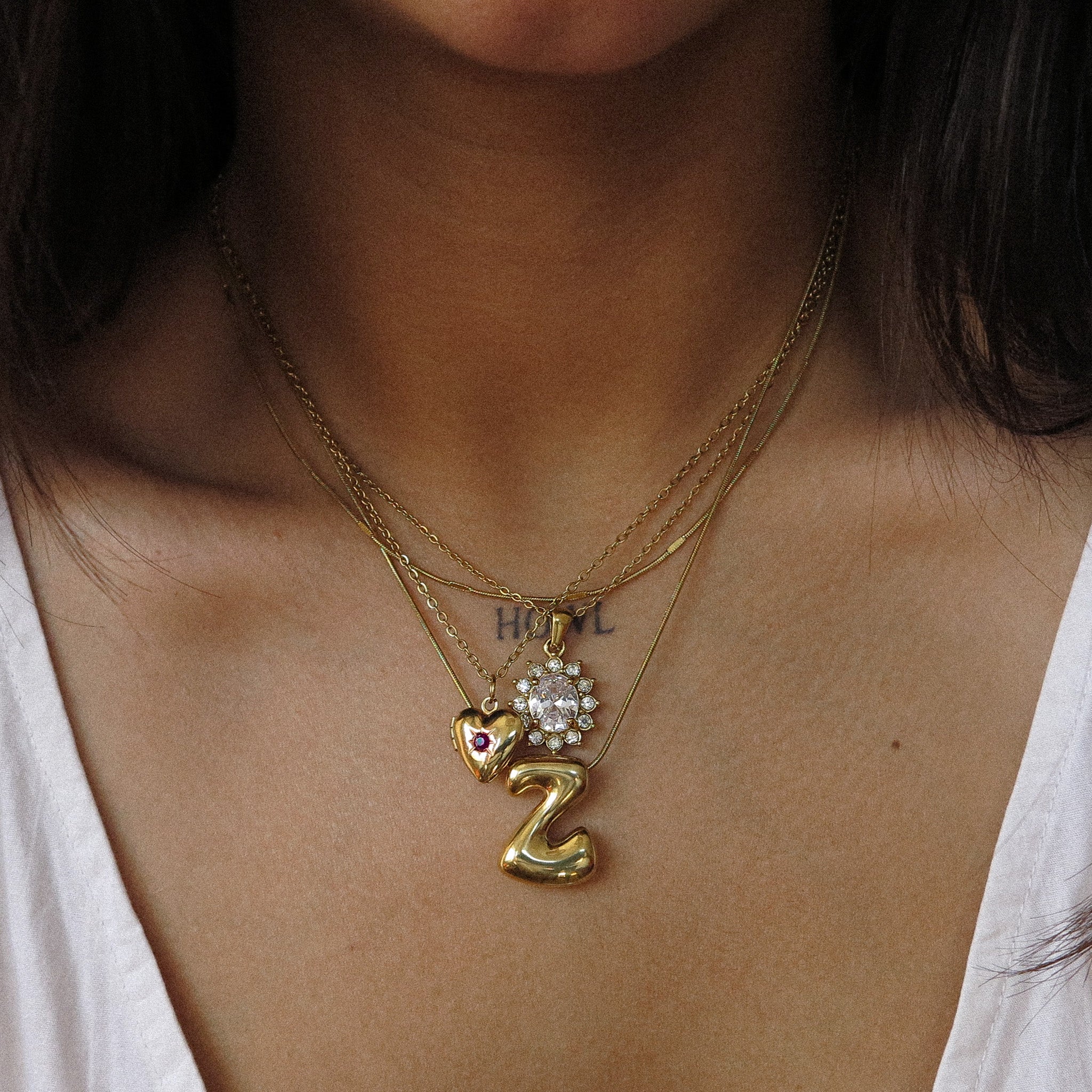 “Jazzy” Bubble Letter Necklace