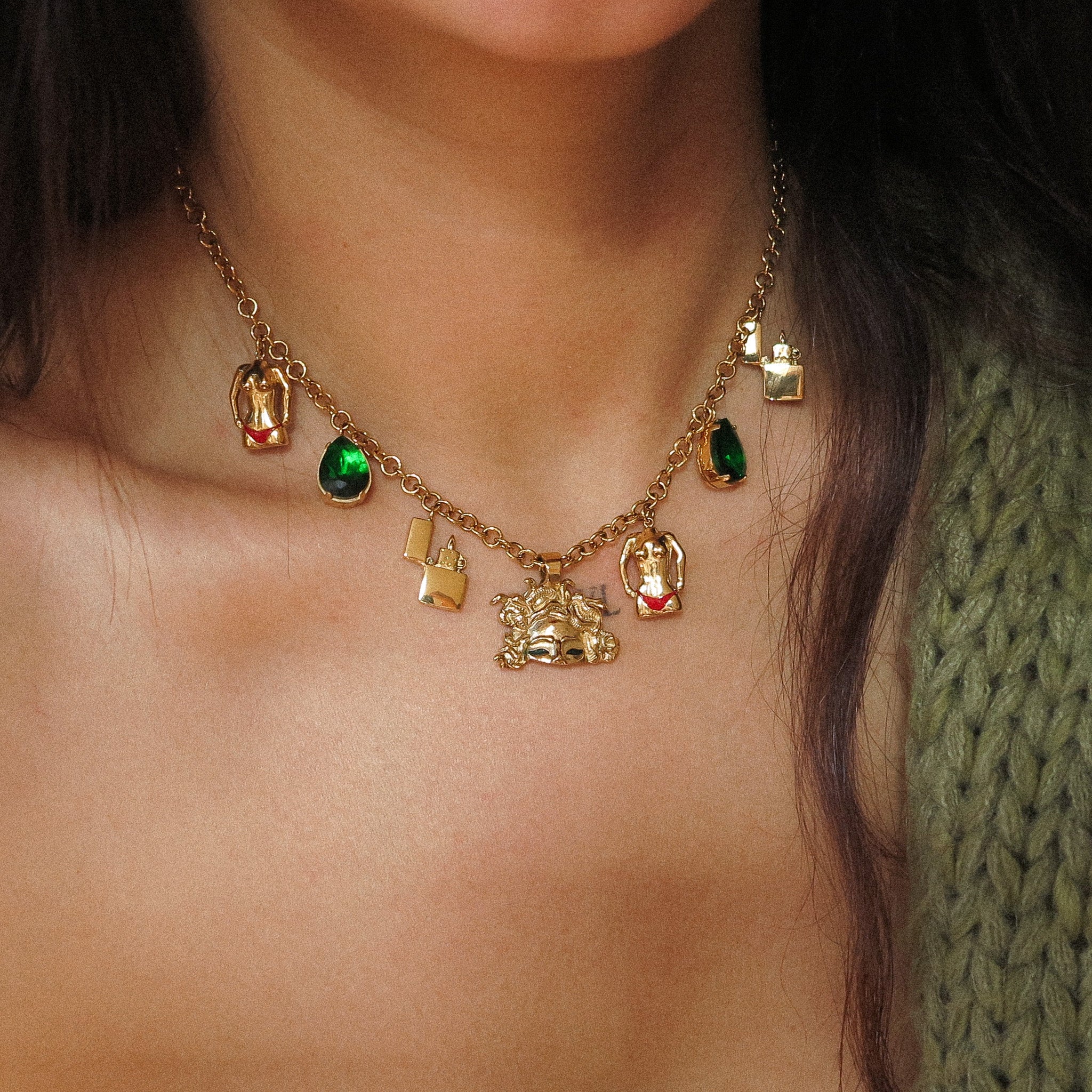 "Medusa" Charm Necklace