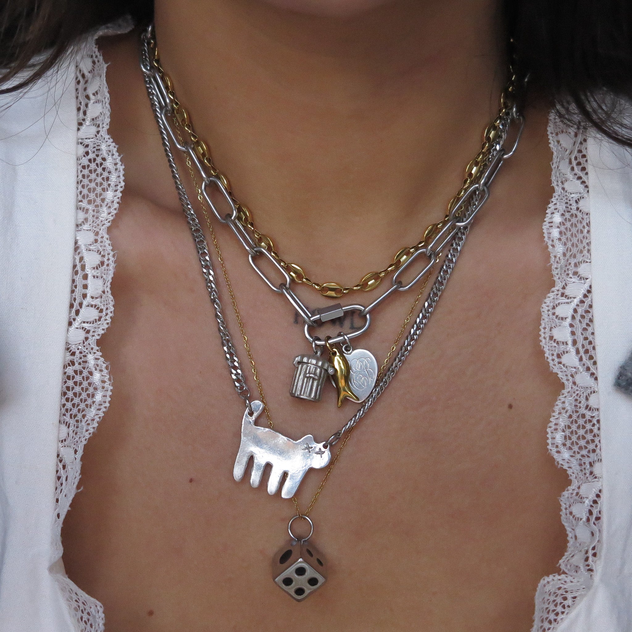 "Kitty" Sterling Silver Necklace