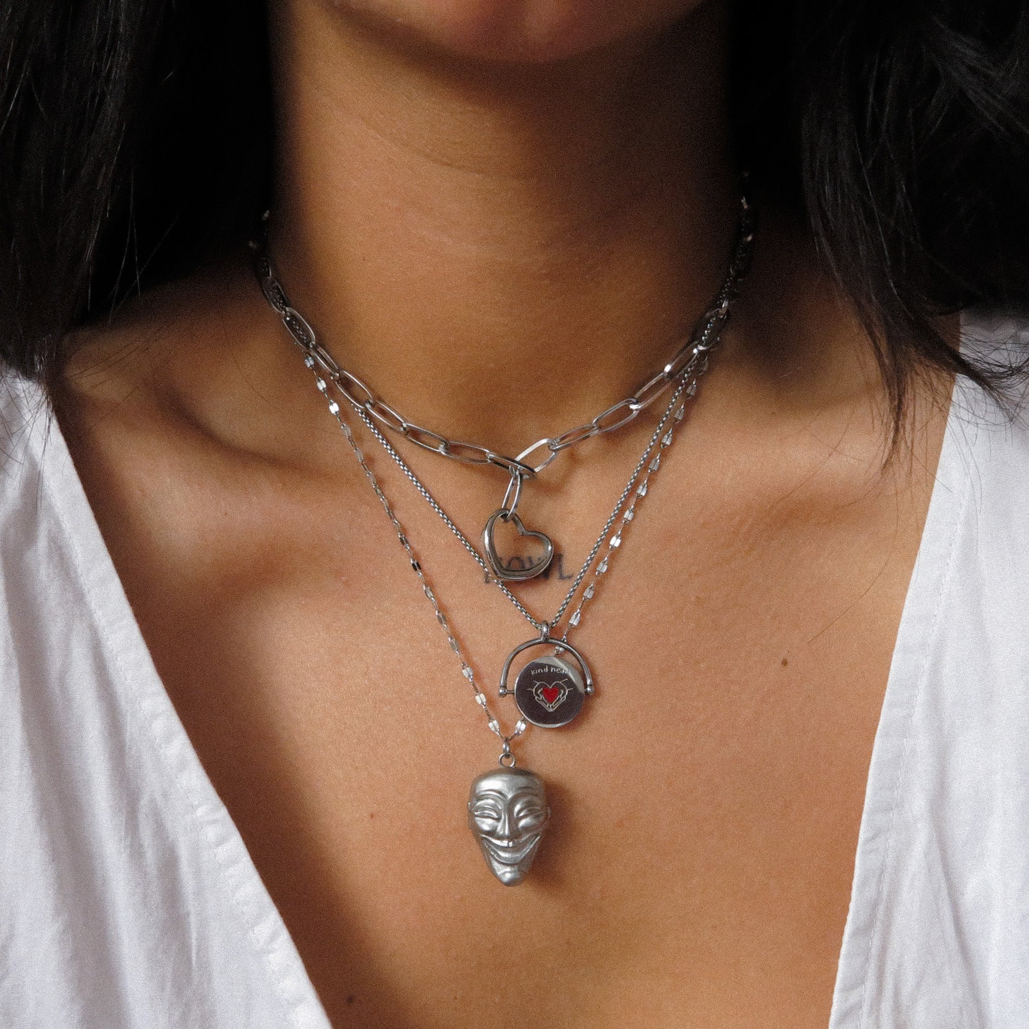 "Kind Heart, Anxious Soul" Fidget Necklace