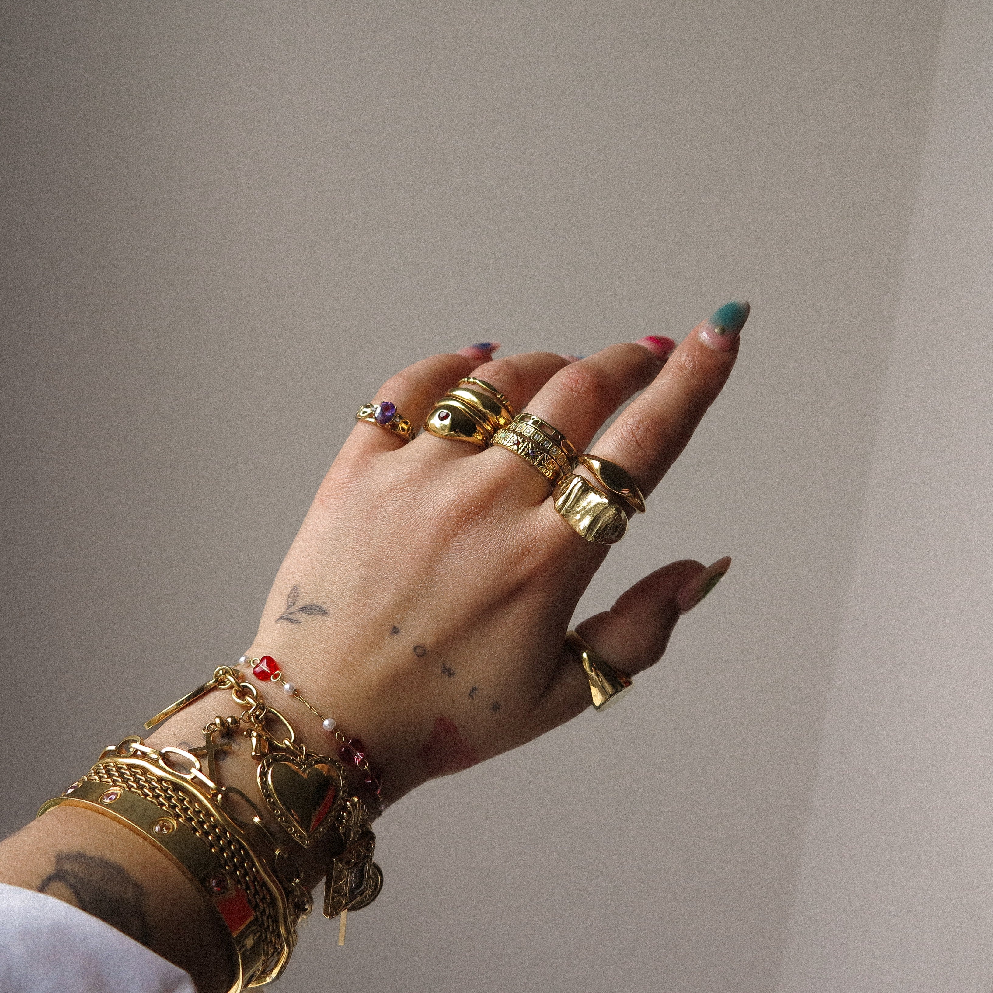 "Sofia" Dome Heart Ring