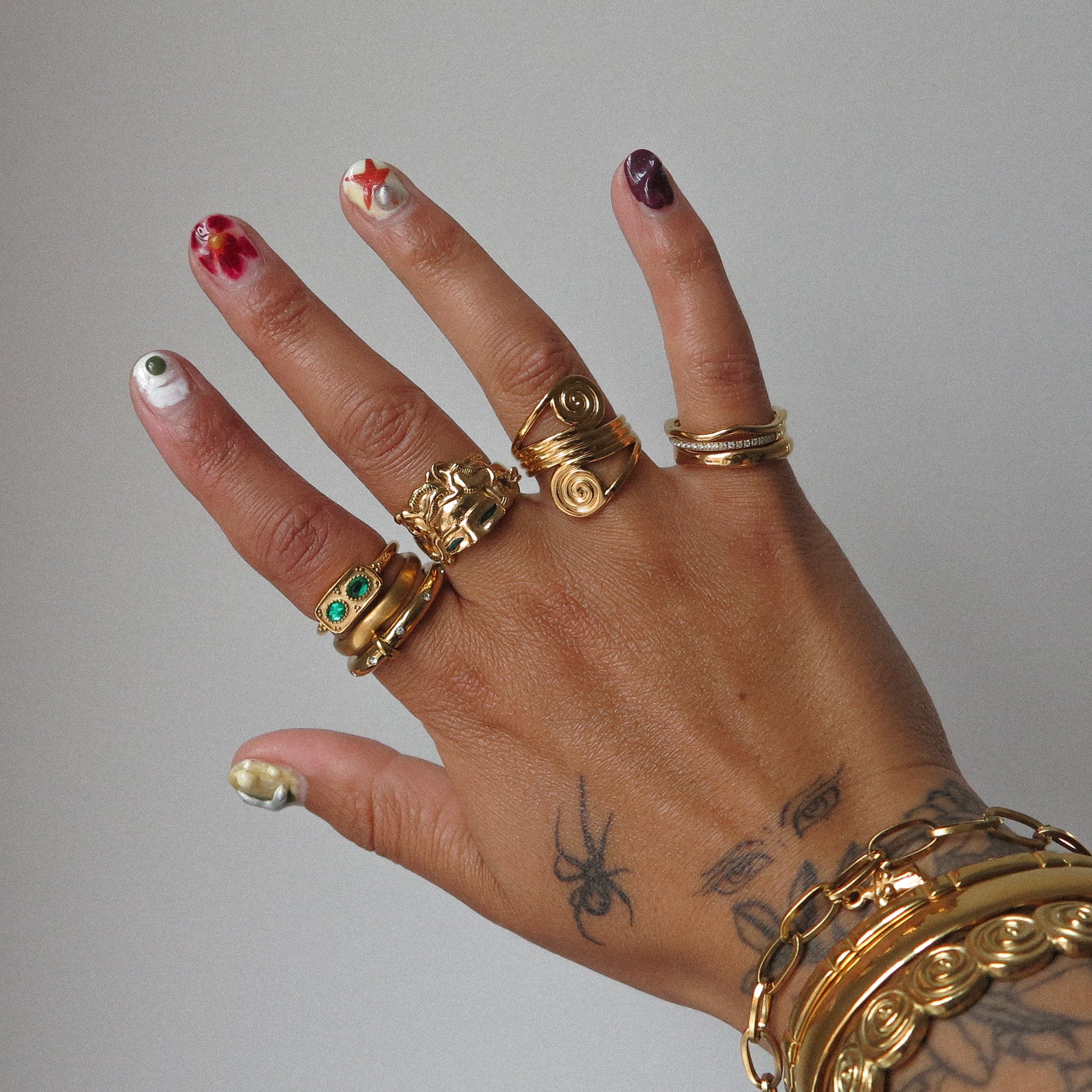 "Blossom" Gemstone Stacking Ring