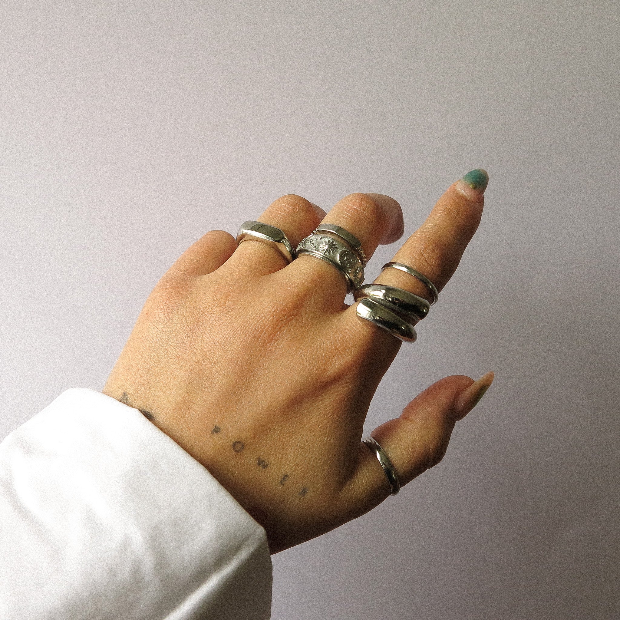 "Selena" Silver Duo Ring