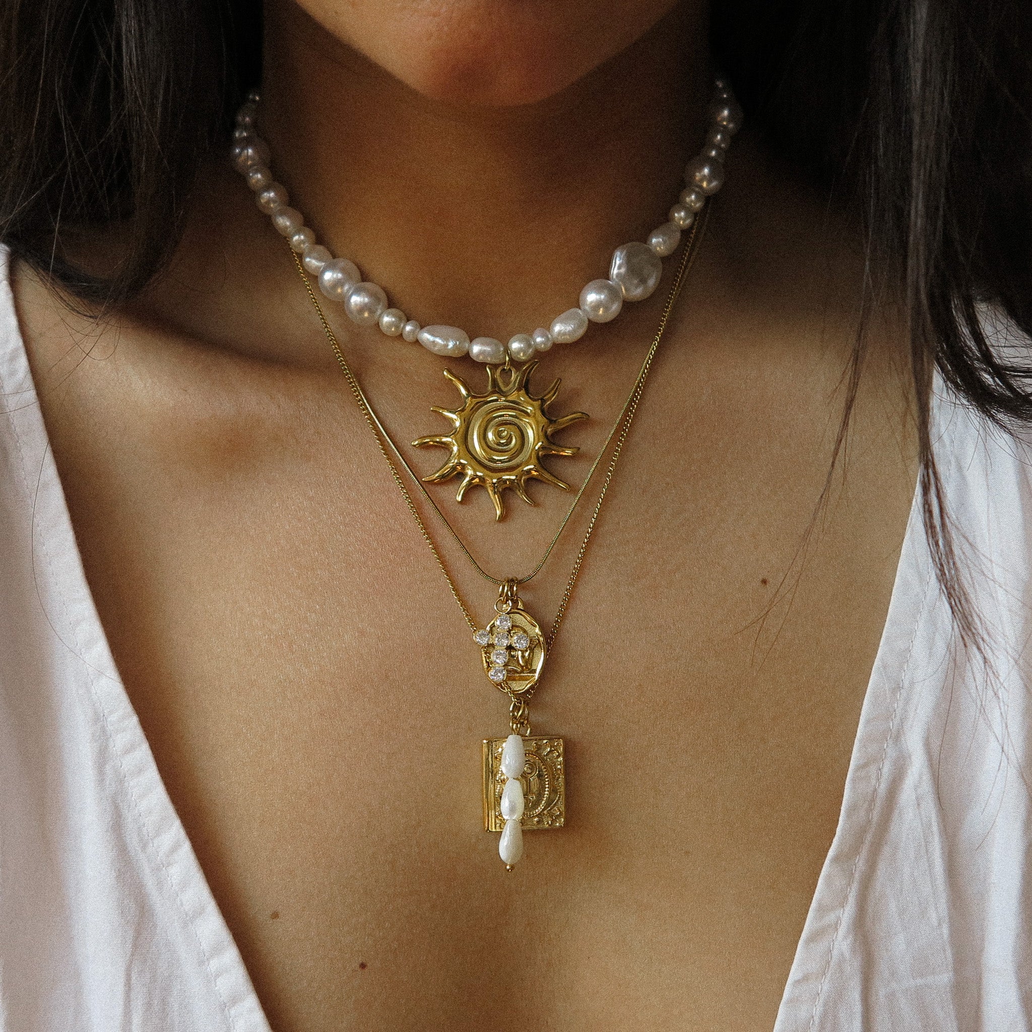 Stacked Trio Bead Charm