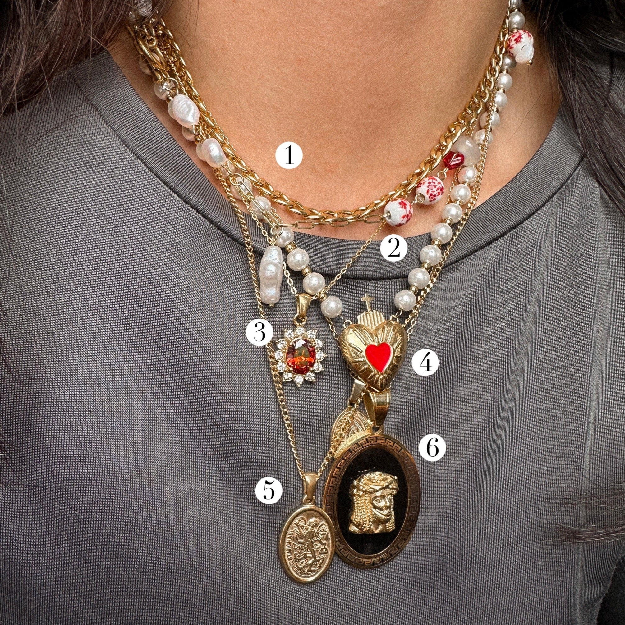 “Eli” Oval Pendant Necklace