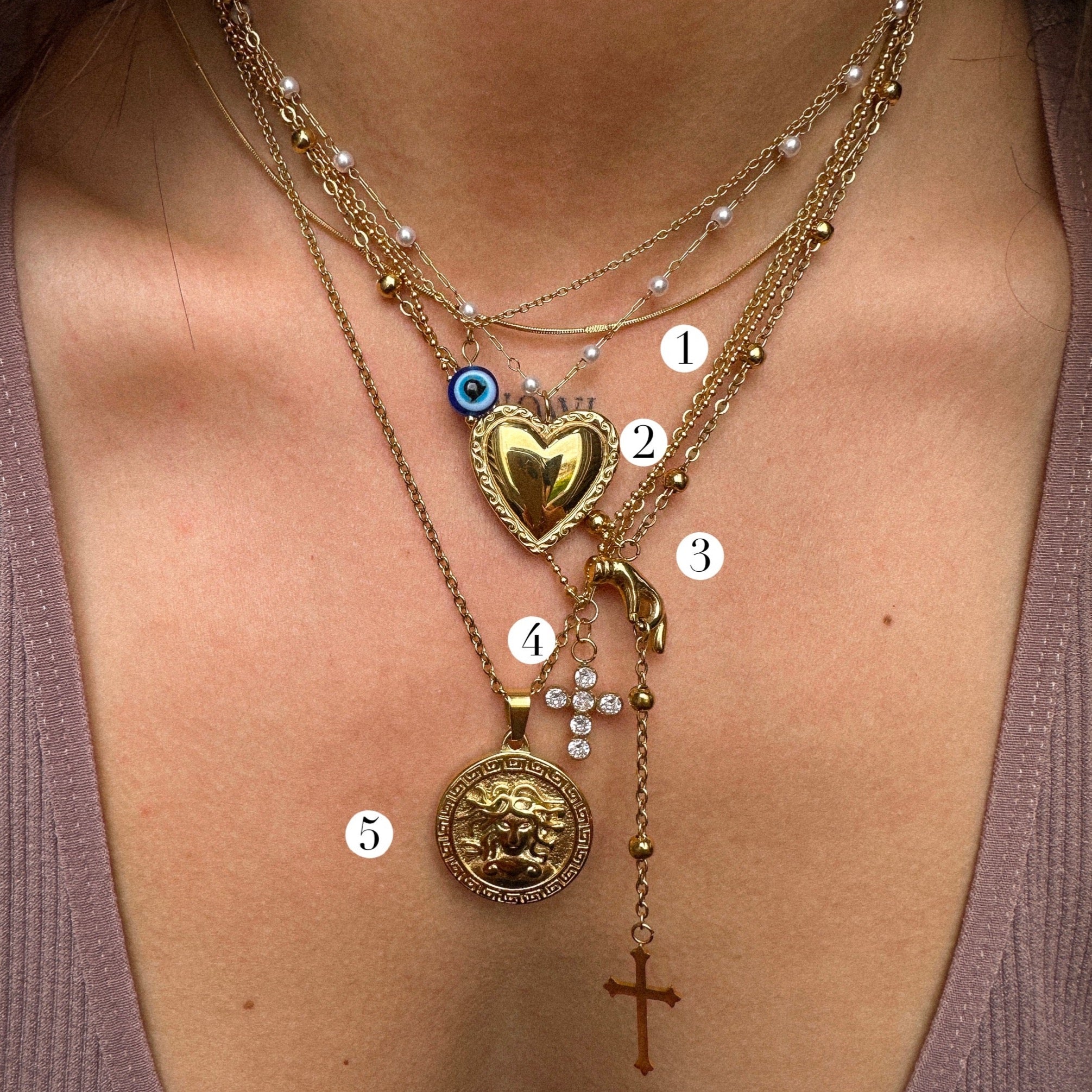 "Molly" T Chain Ball Necklace