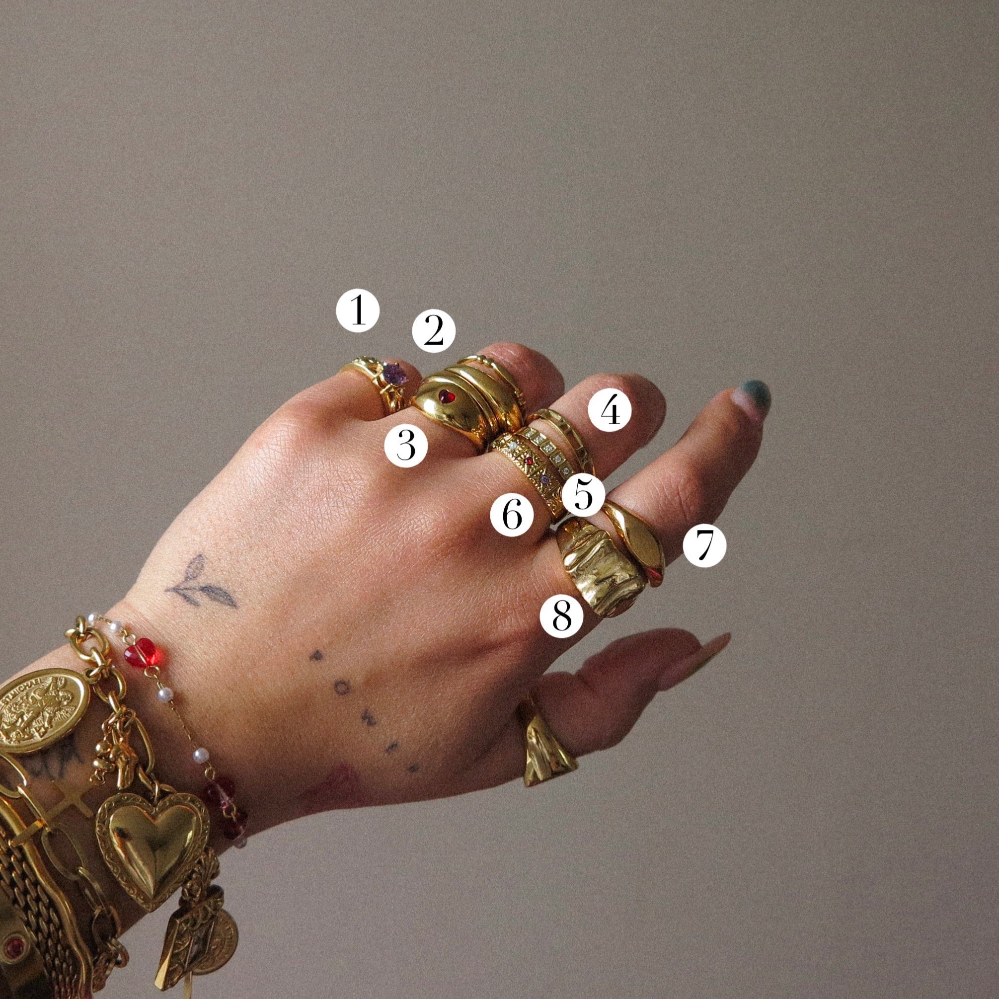 “Leannie” Roman Numeral Ring