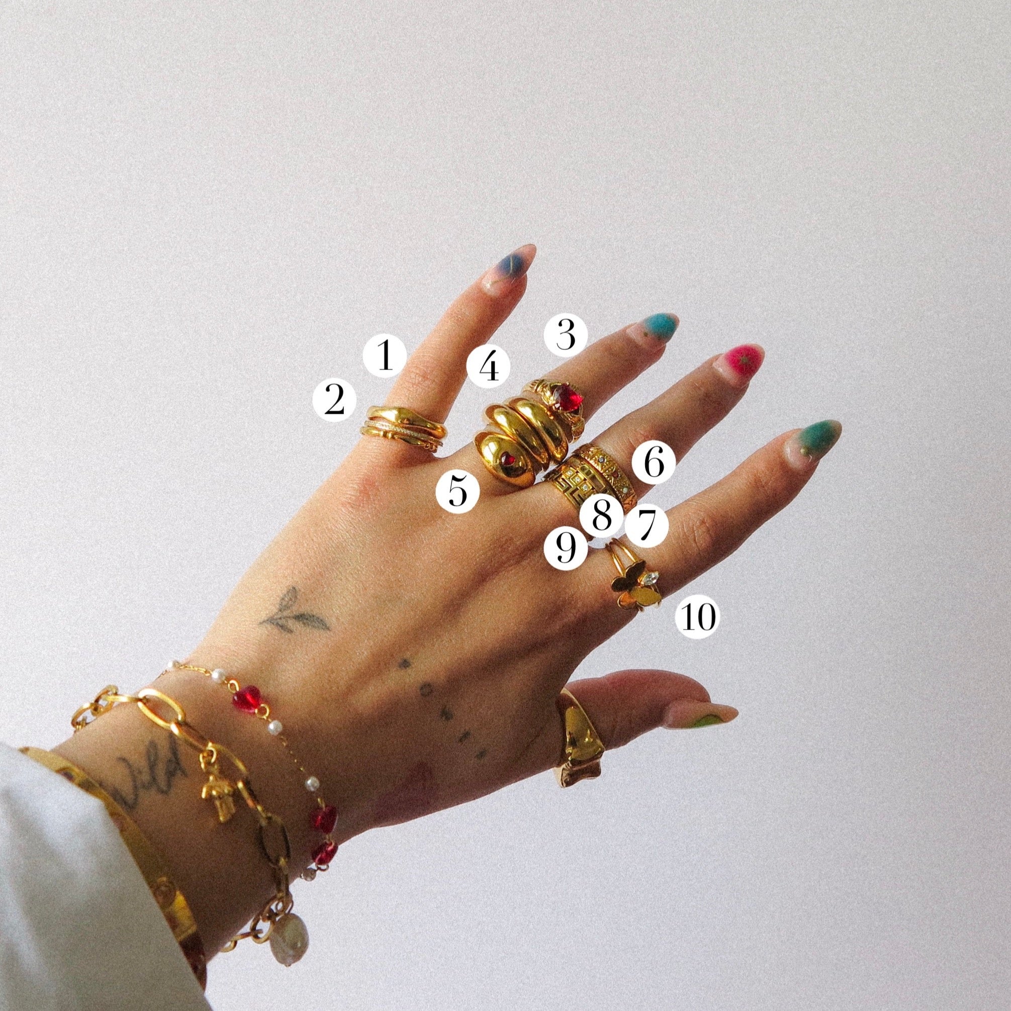 "Marie" Triple Stone Ring