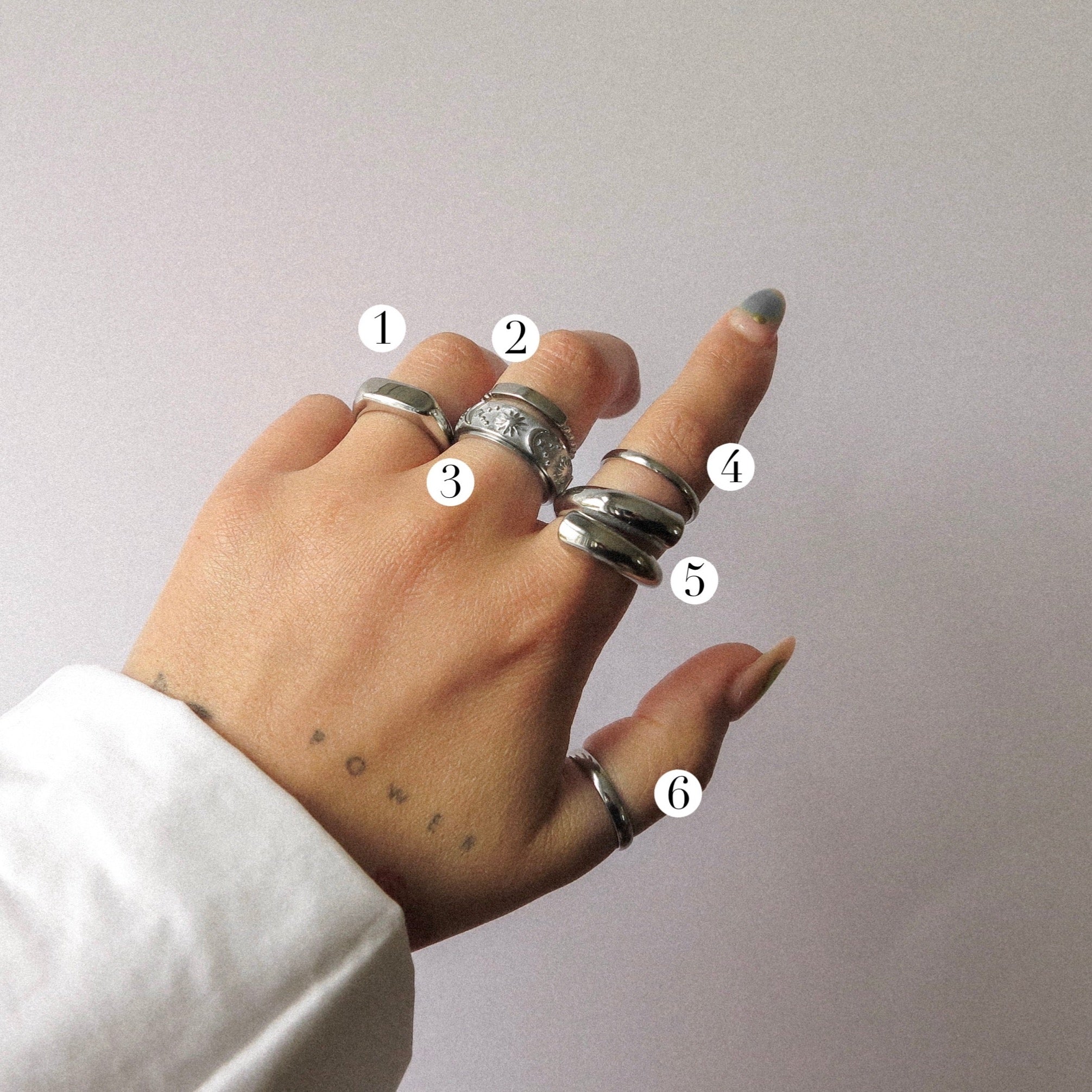 "Selena" Silver Duo Ring