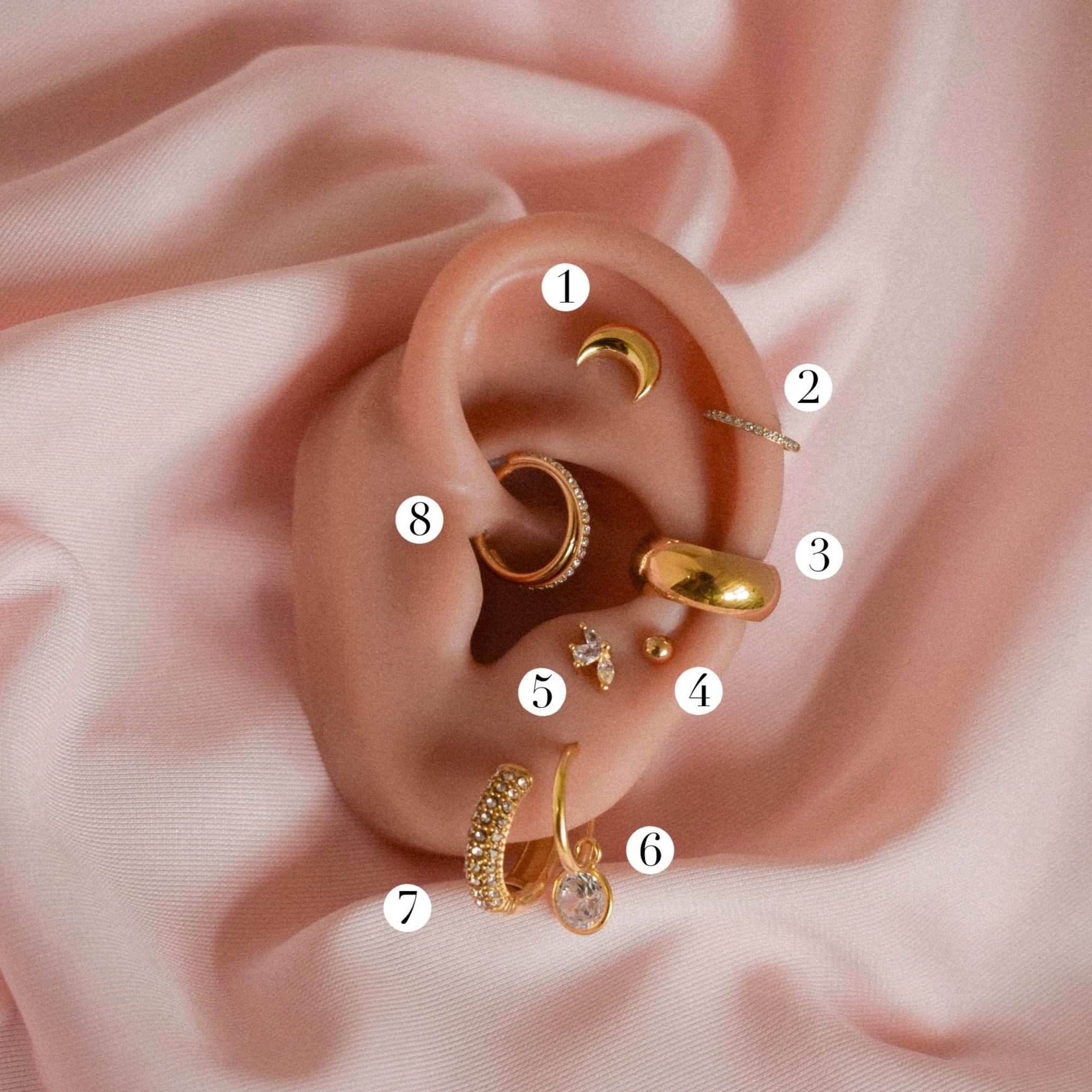 "Spiral" Cubic Zirconia Hoop Ring
