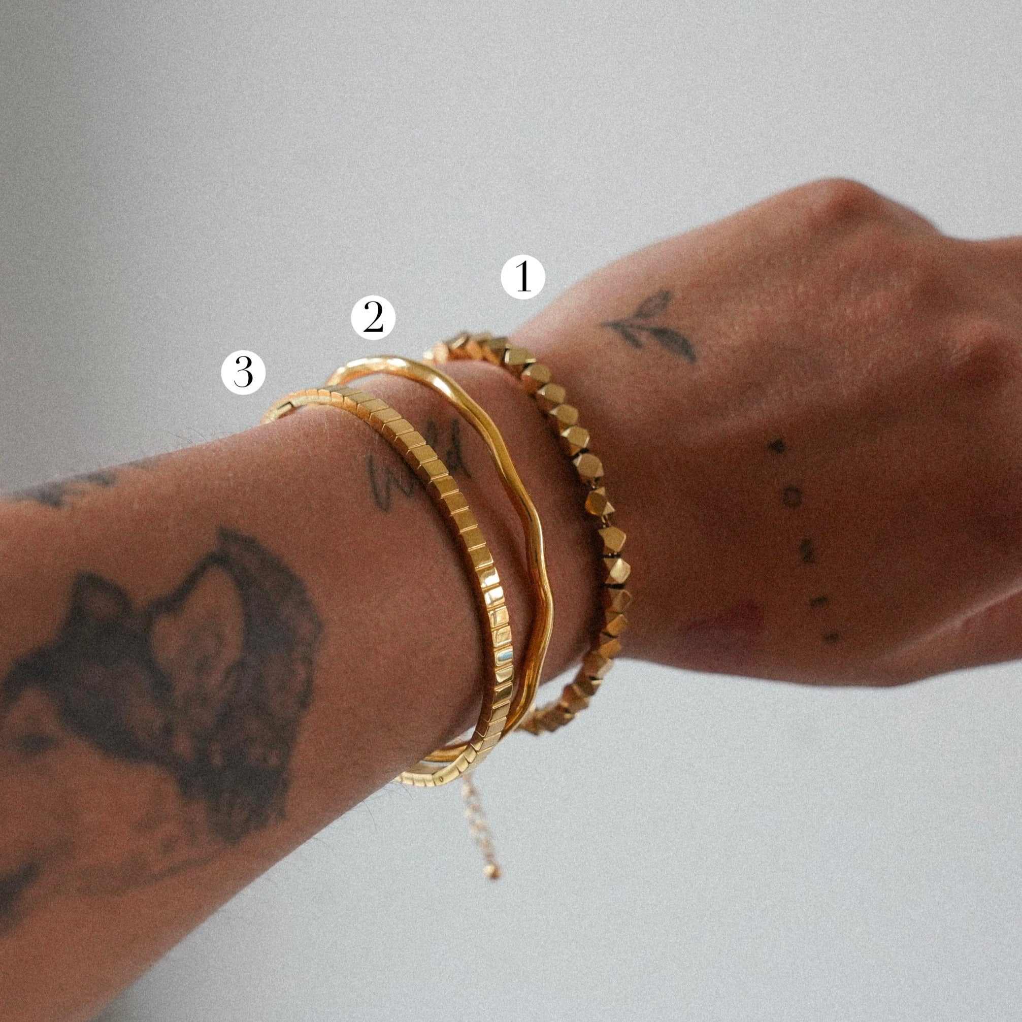 “Inako” Abstract Faceted Bracelet