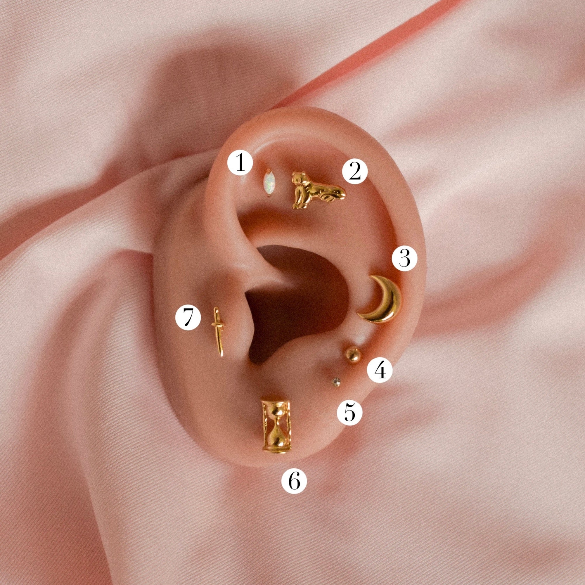 "Tiger" Tiny Sterling Silver Tiger Earring