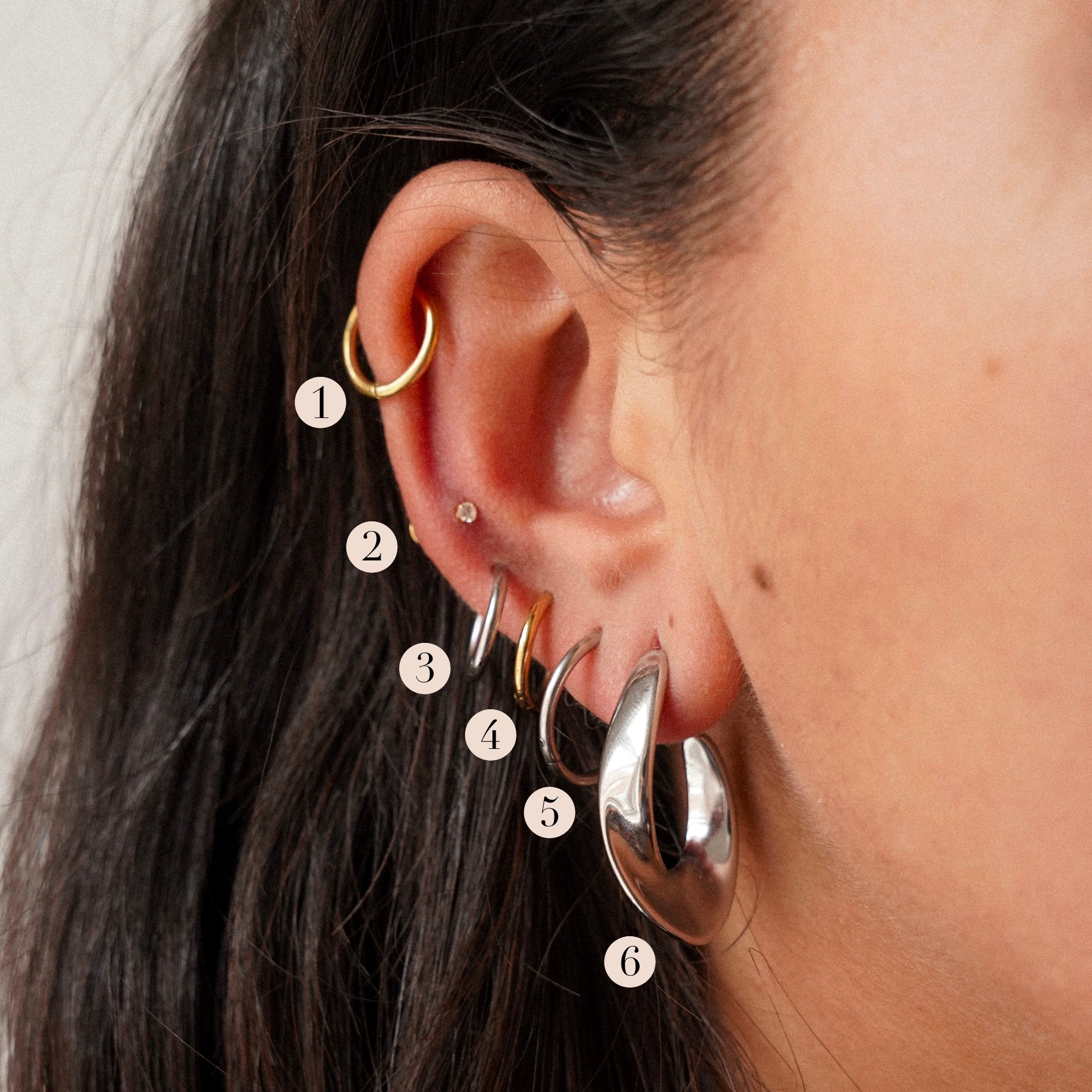 “Bowie” Twisted Hoop Earrings